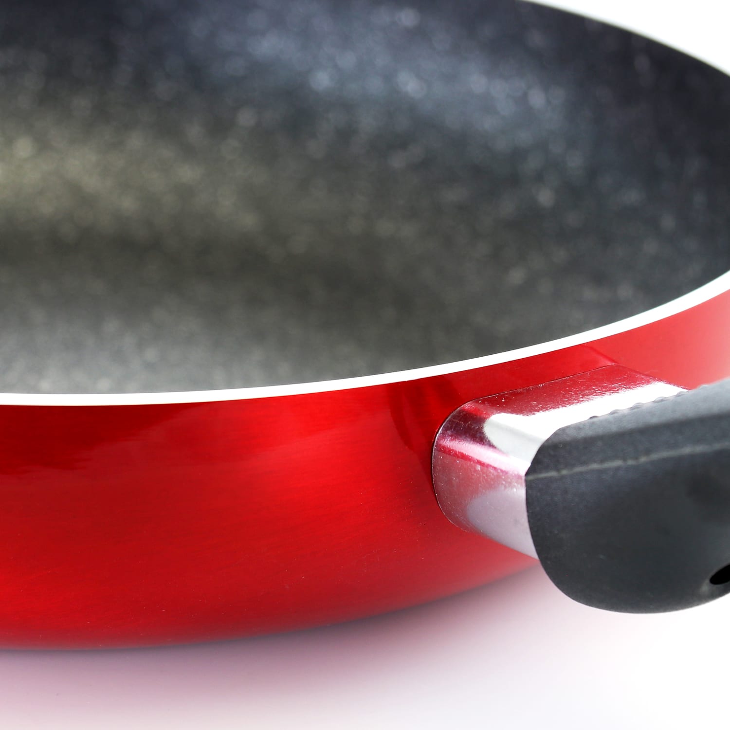 Oster Merrion Aluminum Frying Pan, 9-1/2in, Red - Image 3