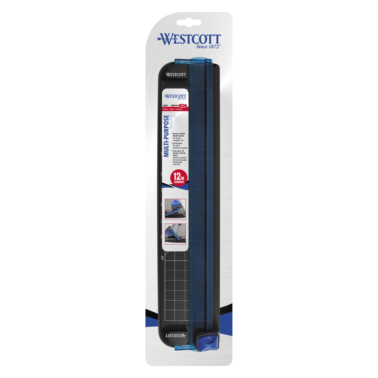 Westcott Multi-Purpose Personal Trimmer, 12in x 3/12in, Black/Blue - Image 5