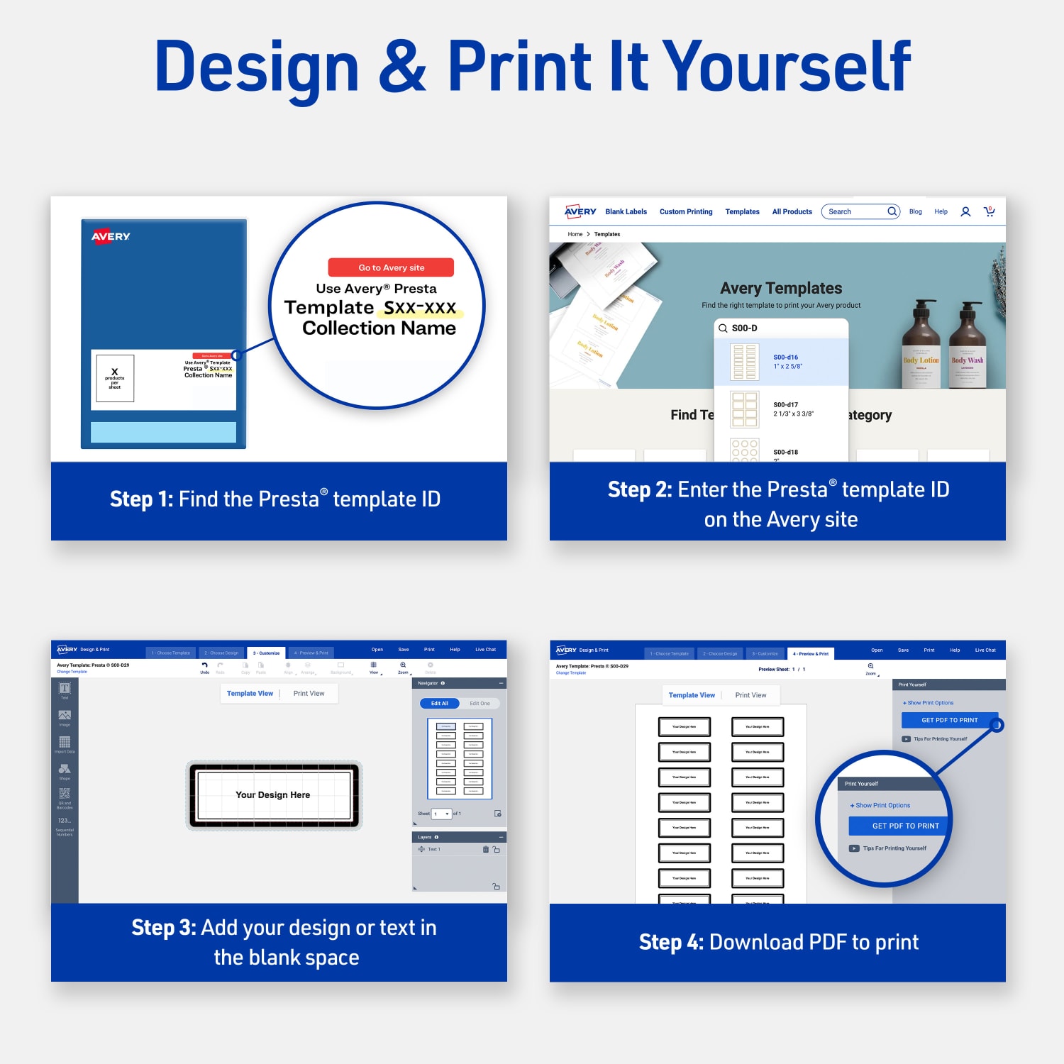 Avery Printable Postcards With Sure Feed Technology, 4.25in x 5-1/2in, Matte White With Preprinted Gold Double-Dipped Edge, Pack Of 20 - Image 6