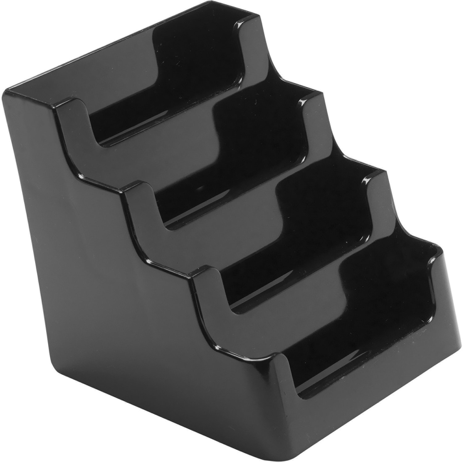Deflecto 4-Tier Business Card Holder, 3.5in x 3.9in x 4.1in, Black - Image 4