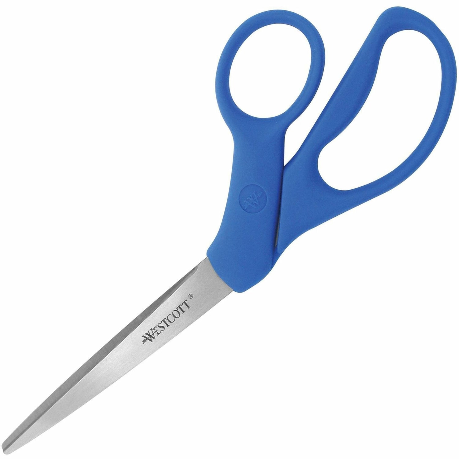 Westcott All Purpose Preferred Stainless Steel Scissors, 8in, Bent, Blue - Image 3