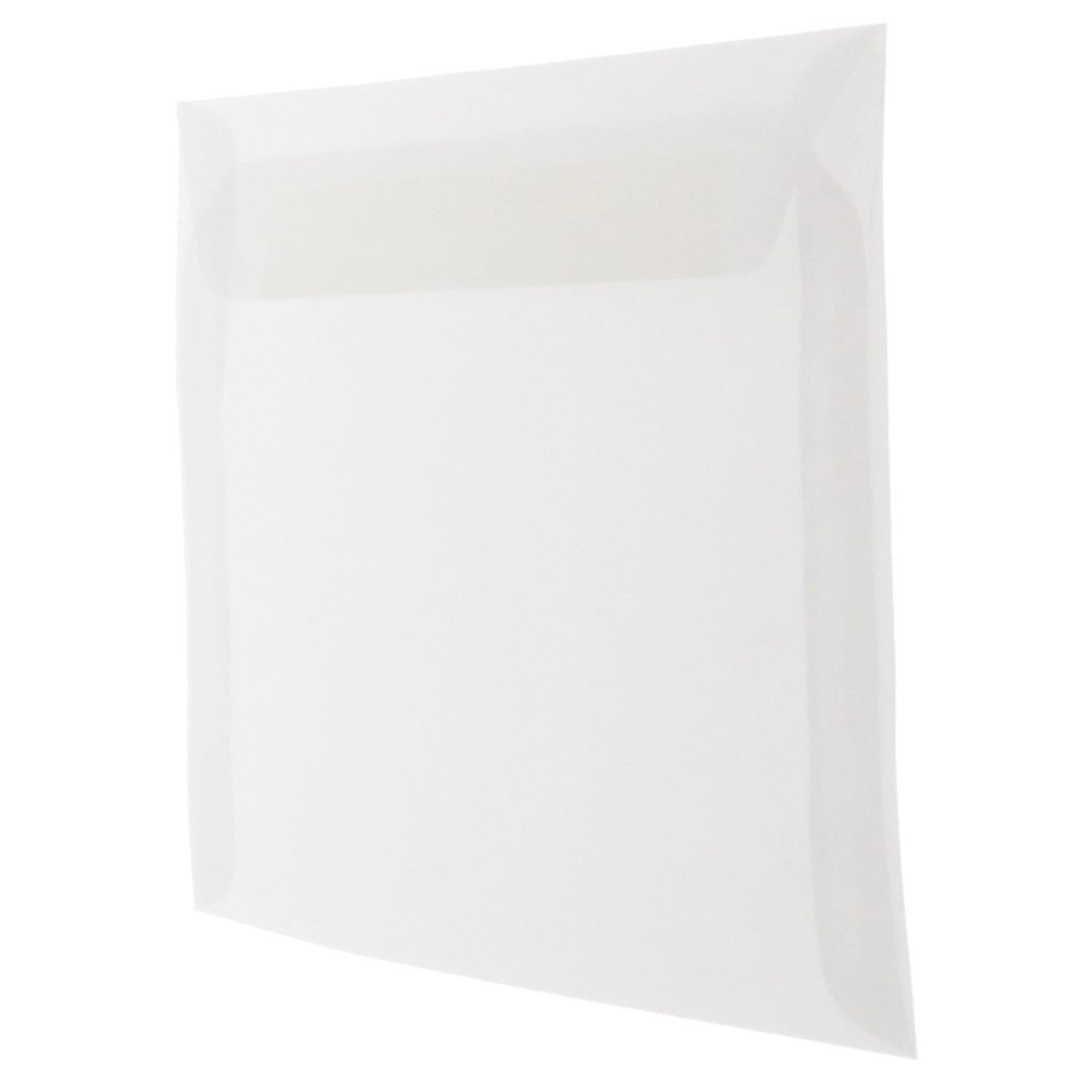 JAM Paper Booklet Translucent Vellum Envelopes, 8 3/4in x 11 1/2in, Gummed Seal, Clear, Pack of 25 - Image 3