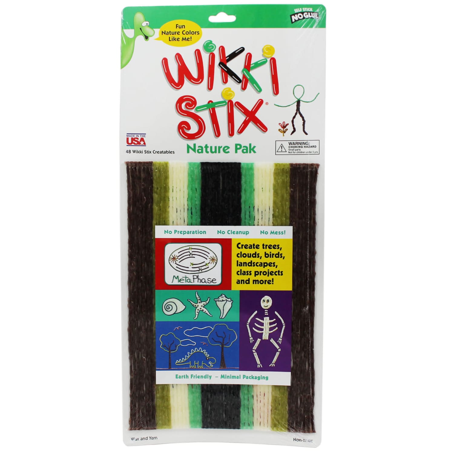 Wikki Stix, Nature Colors, 48 Stix Per Pack, Set Of 3 Packs - Image 3
