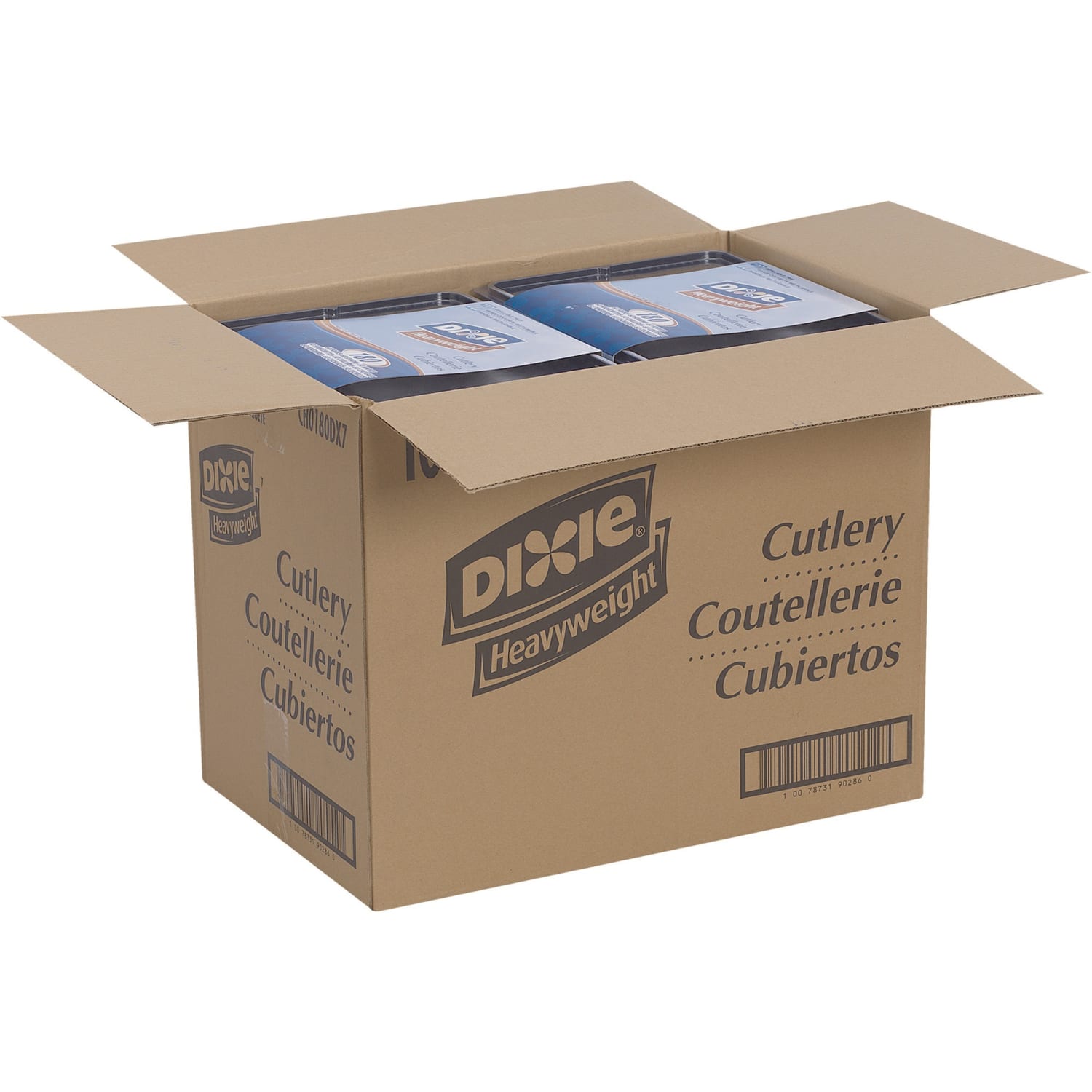 Dixie Heavyweight Disposable Forks, Knives & Teaspoons Keeper Pack Grab-N-Go by GP Pro - Cutlery Set - 60 x Teaspoon - 60 x Fork - 60 x Knife - Crystal - 180 Box - 10 / Carton - Image 6
