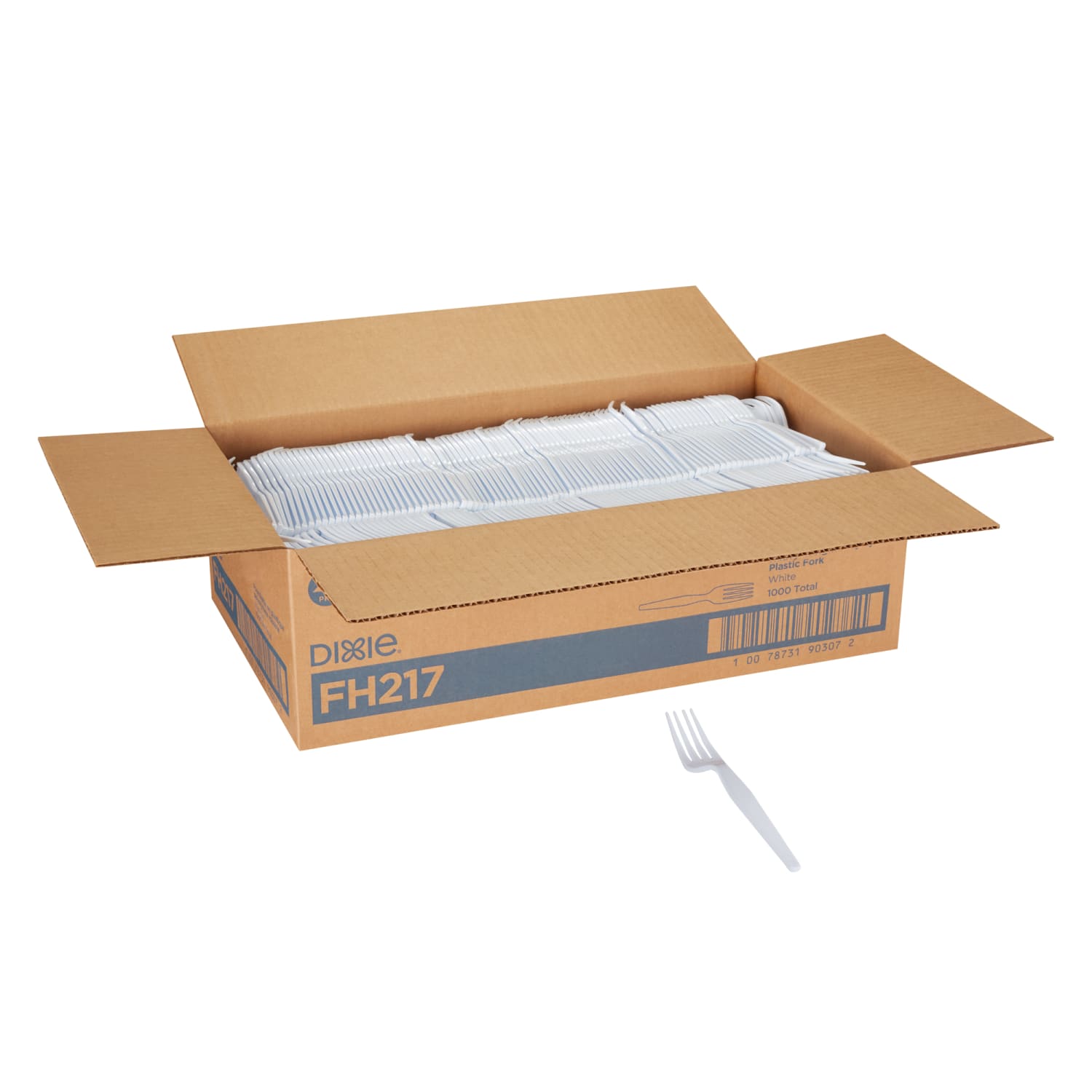 Dixie Heavy/Medium-Weight Forks, White, Pack Of 1,000 - Image 3
