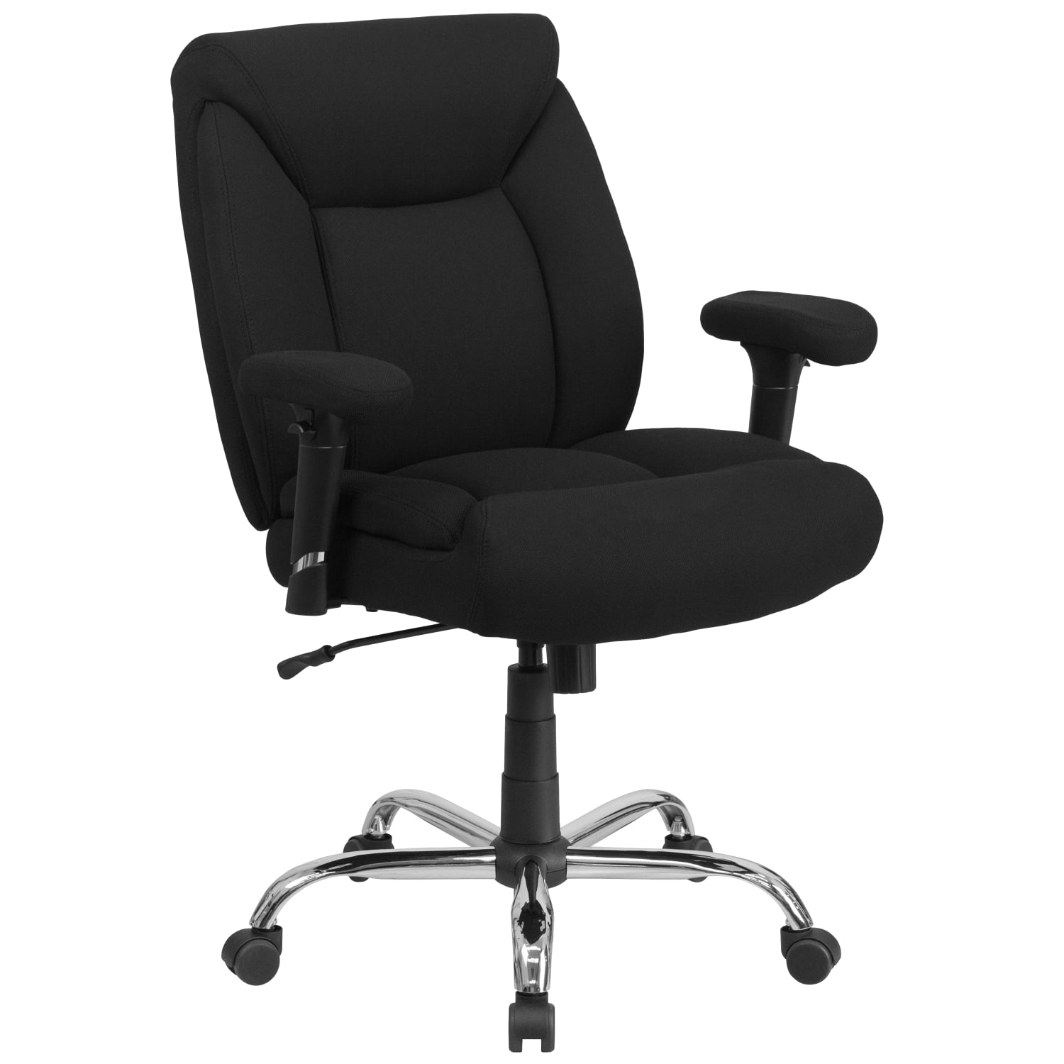 Flash Furniture HERCULES Series Big  Tall 400 lb Rated Swivel Ergonomic Task Office Chair with Deep Tufted Seating and Adjustable Arms BlackChrome PopularChairscom