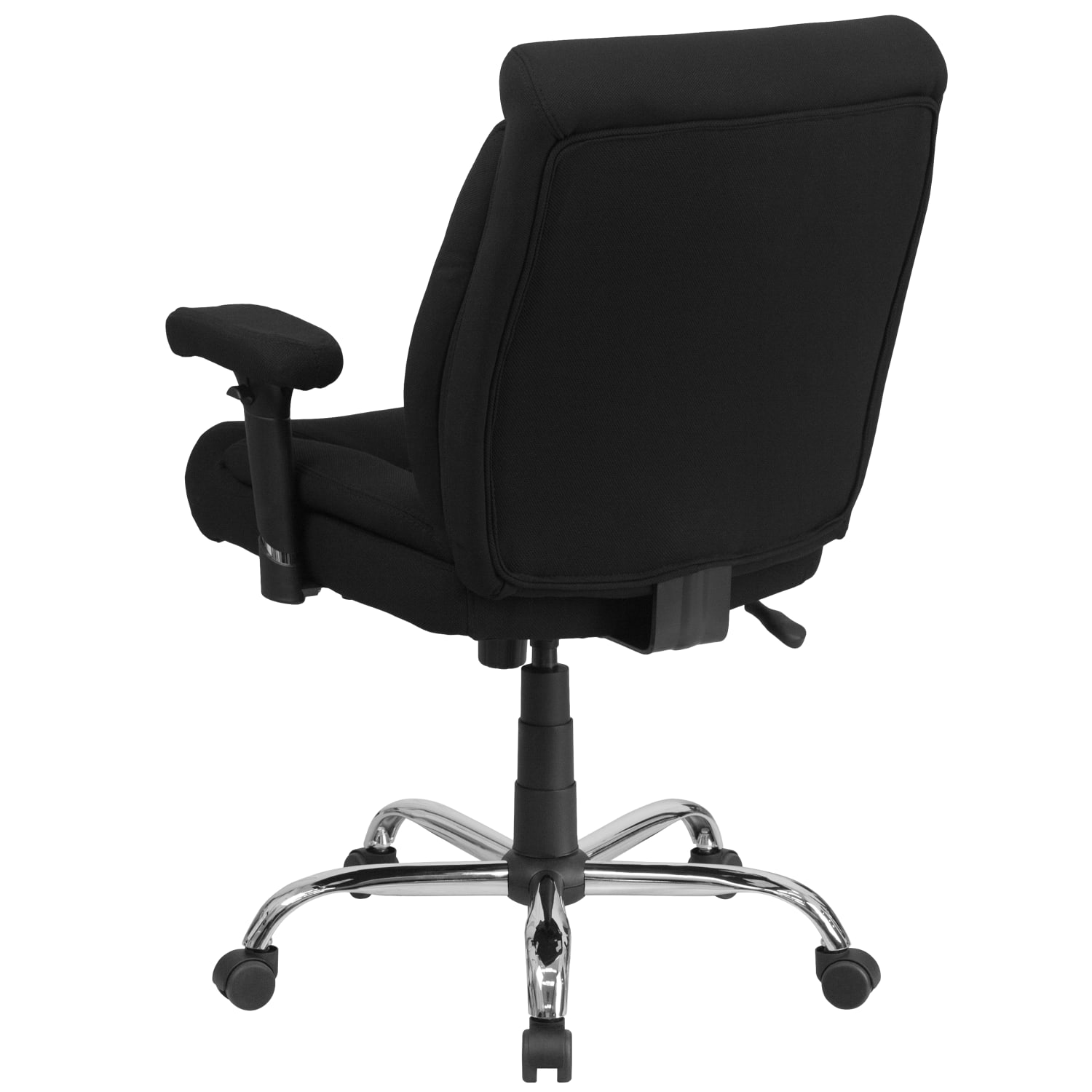 Flash Furniture HERCULES Series Big  Tall 400 lb Rated Swivel Ergonomic Task Office Chair with Deep Tufted Seating and Adjustable Arms BlackChrome PopularChairscom