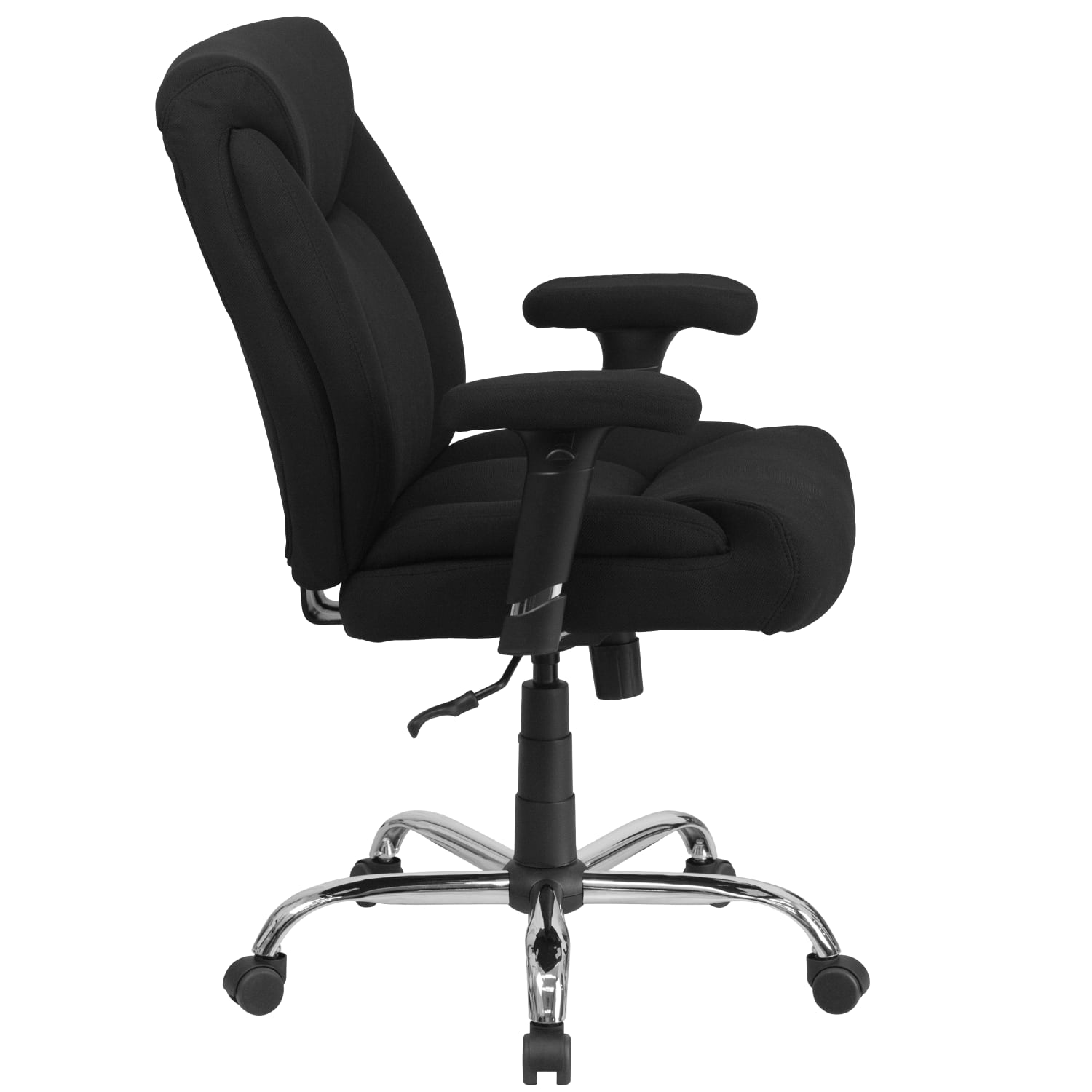 Flash Furniture HERCULES Series Big  Tall 400 lb Rated Swivel Ergonomic Task Office Chair with Deep Tufted Seating and Adjustable Arms BlackChrome PopularChairscom