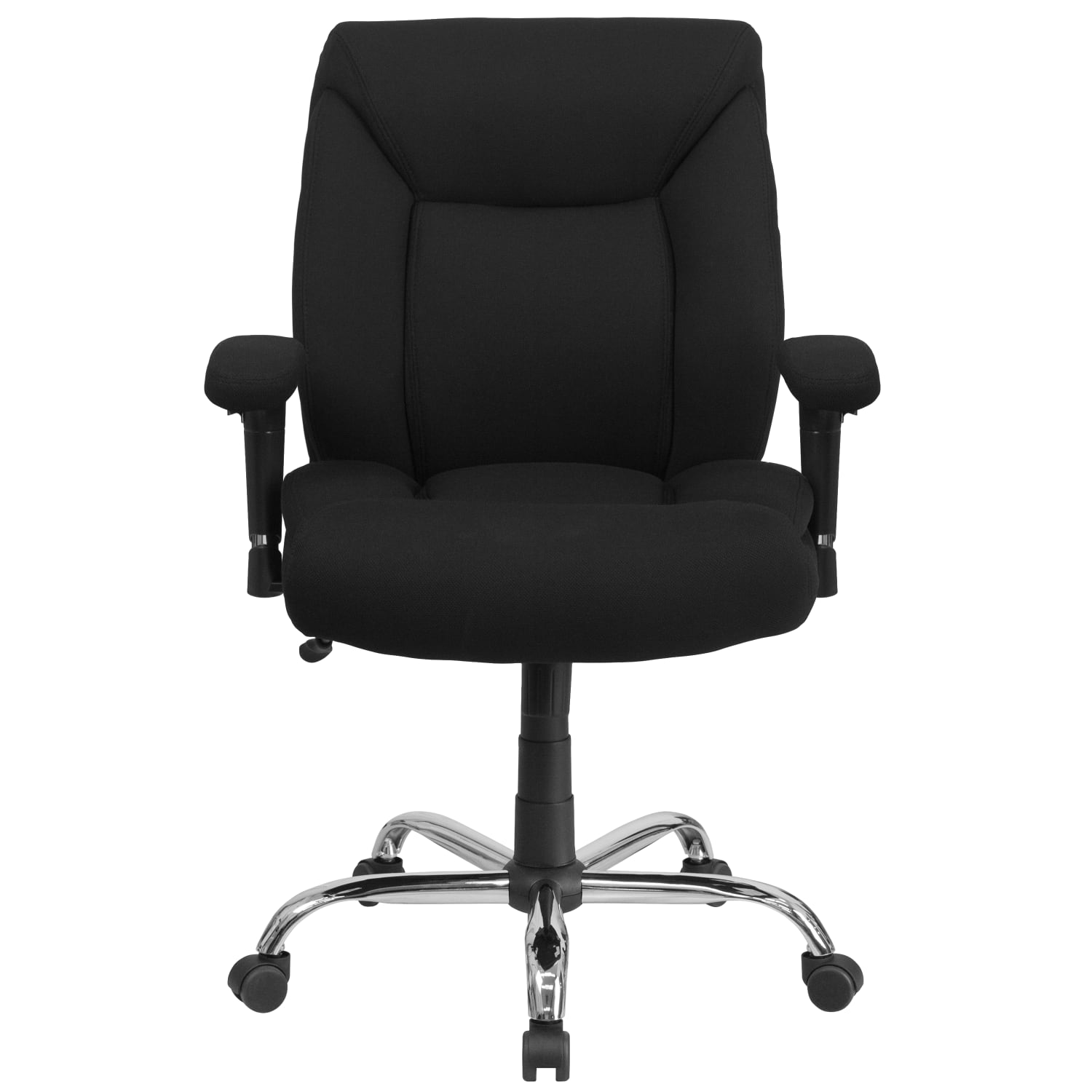 Flash Furniture HERCULES Series Big  Tall 400 lb Rated Swivel Ergonomic Task Office Chair with Deep Tufted Seating and Adjustable Arms BlackChrome PopularChairscom