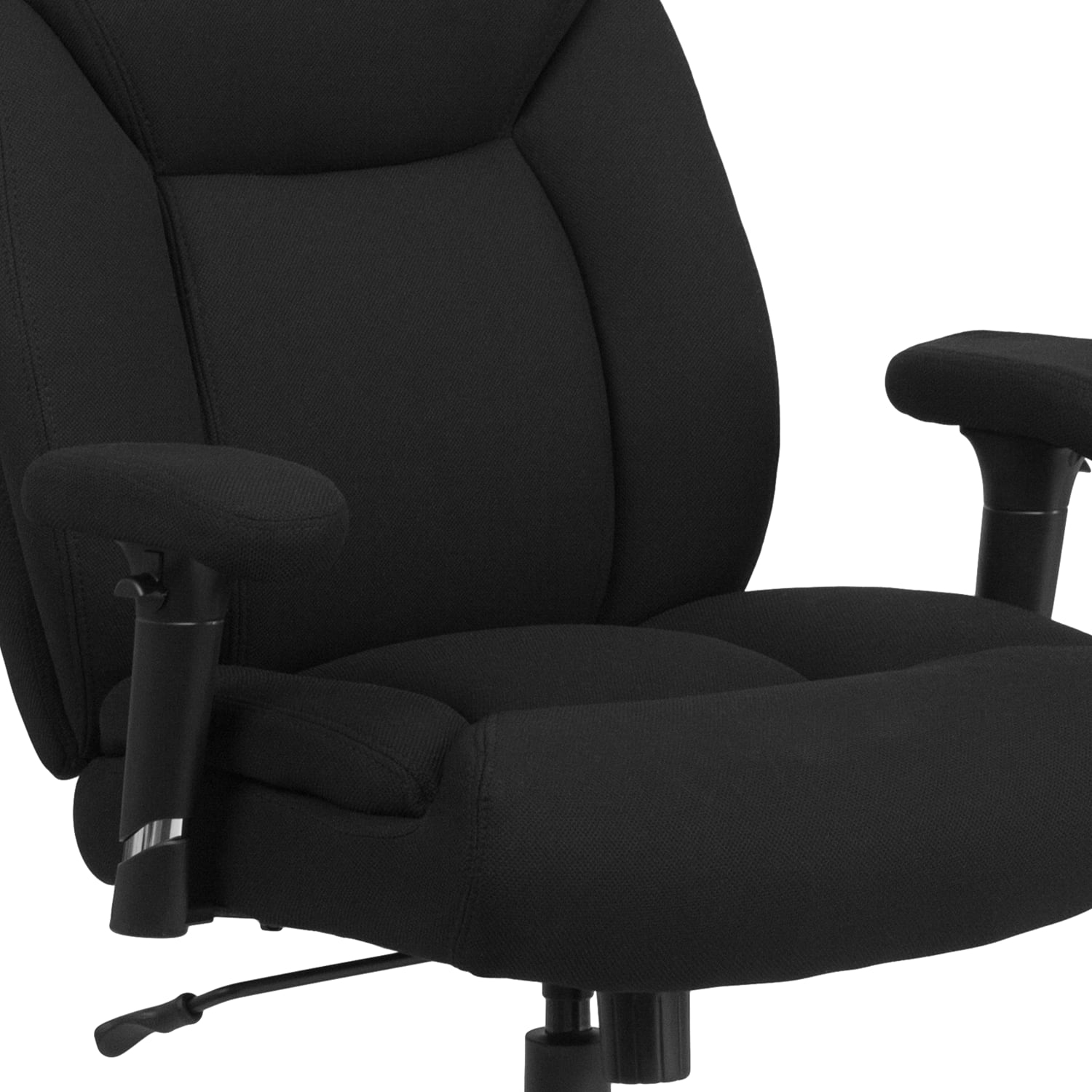 Flash Furniture HERCULES Series Big  Tall 400 lb Rated Swivel Ergonomic Task Office Chair with Deep Tufted Seating and Adjustable Arms BlackChrome PopularChairscom