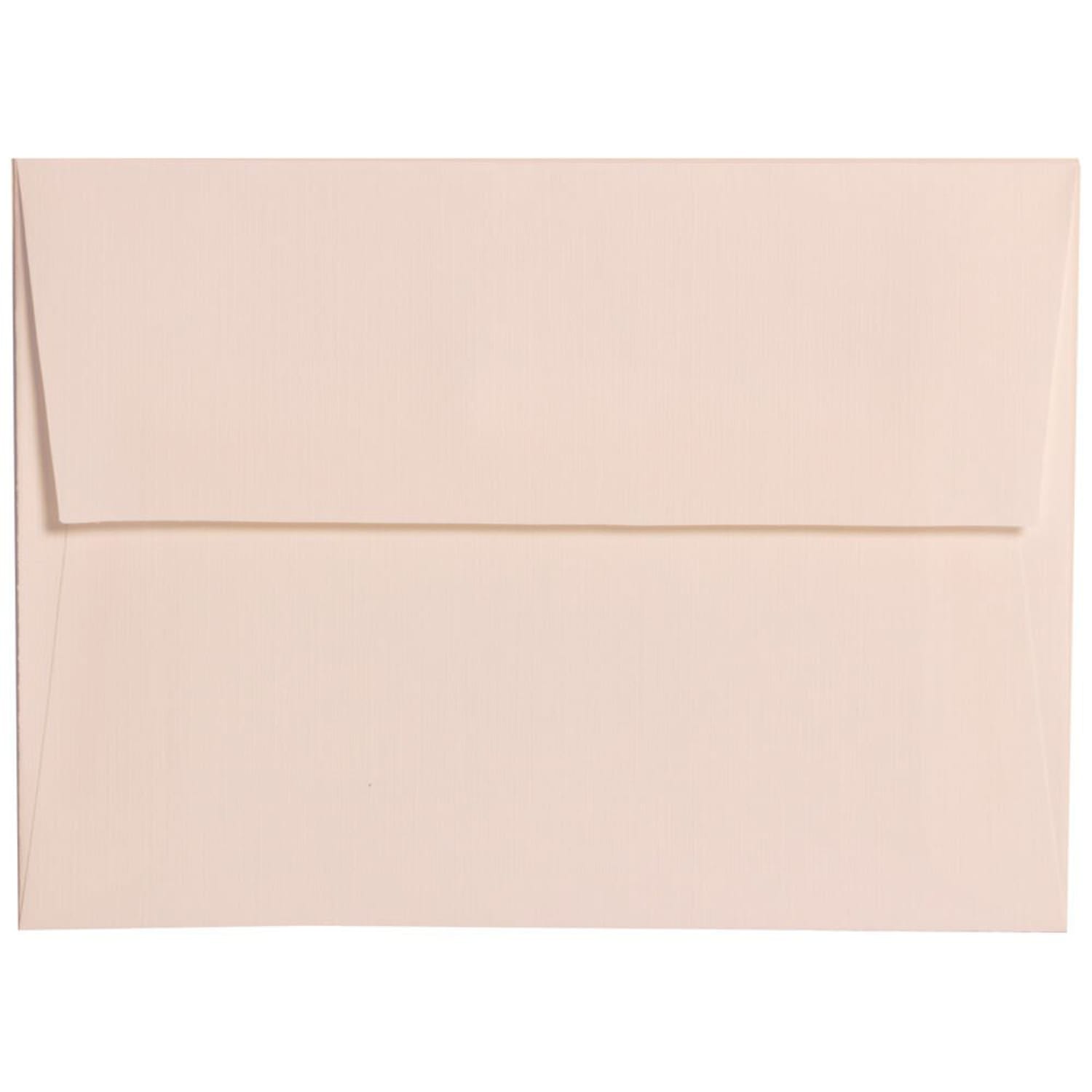 JAM Paper Booklet Invitation Envelopes, A6, Gummed Seal, Via Linen, 30% Recycled, Bright White, Pack Of 25