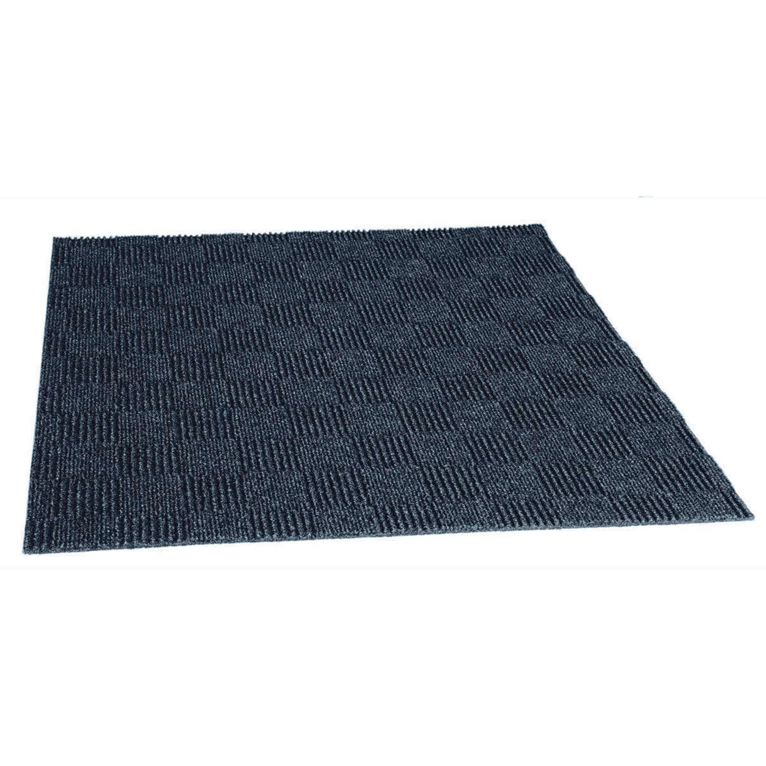 Foss Floors Crochet Peel & Stick Carpet Tiles, 24in x 24in, Denim, Set Of 15 Tiles - Image 4
