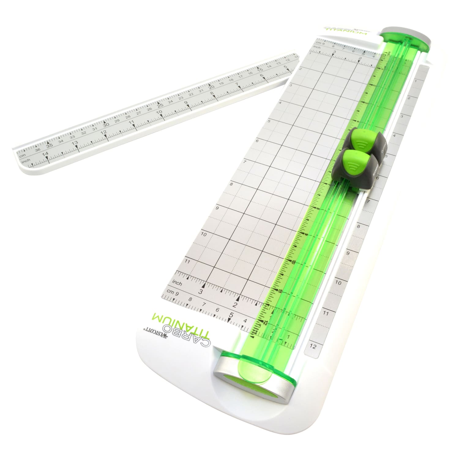 Westcott Carbo Titanium Personal Paper Trimmer, 12in, Green - Image 6