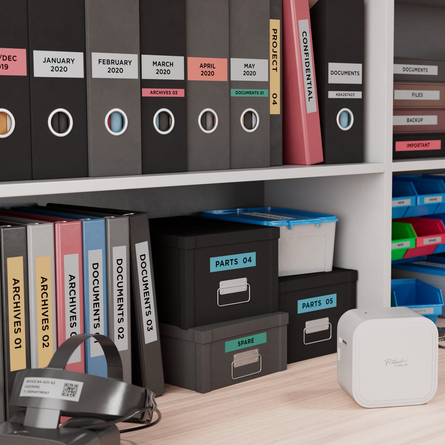 Brother P-Touch PTP910BT CUBE XP Label Maker, White - Image 6
