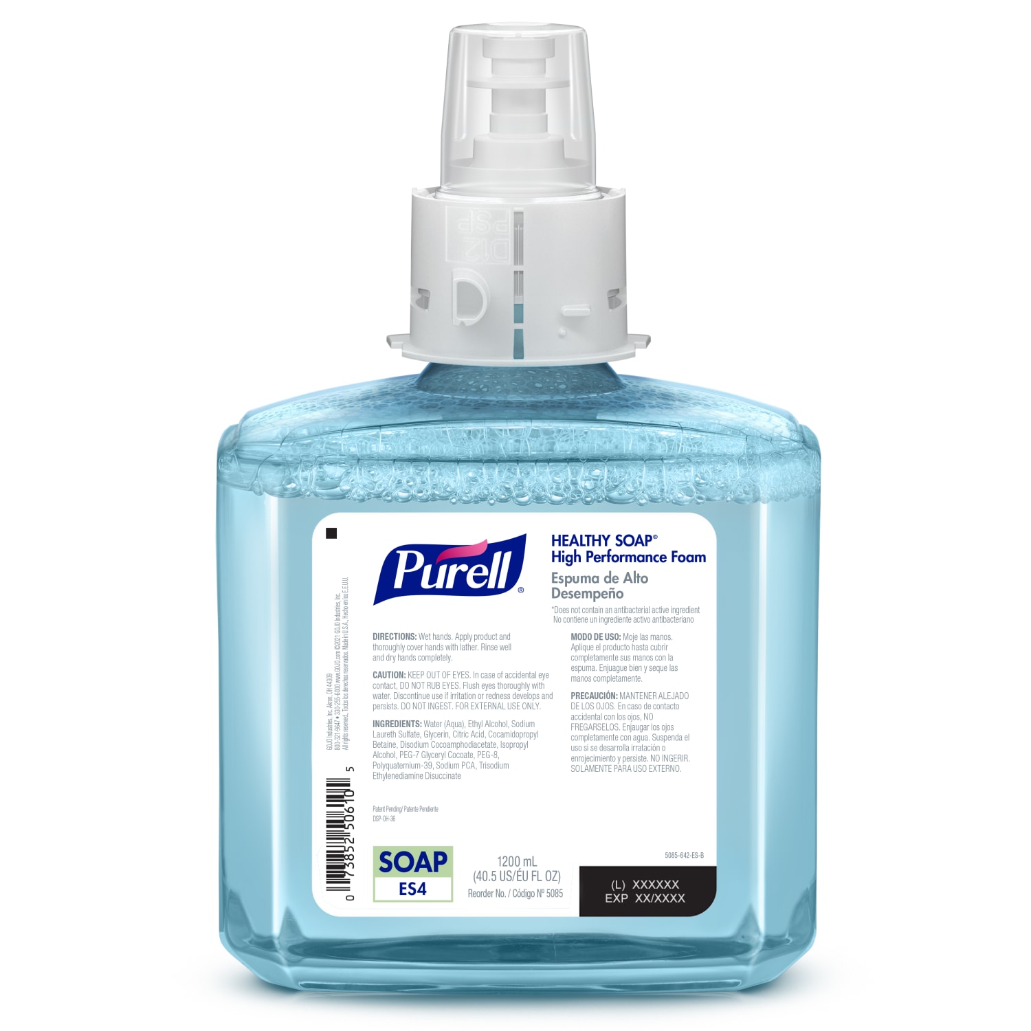 PURELL Brand High Performance HEALTHY SOAP Foam ES4 Refill, Fragrance Free, 40.6 Oz Bottle - Image 3