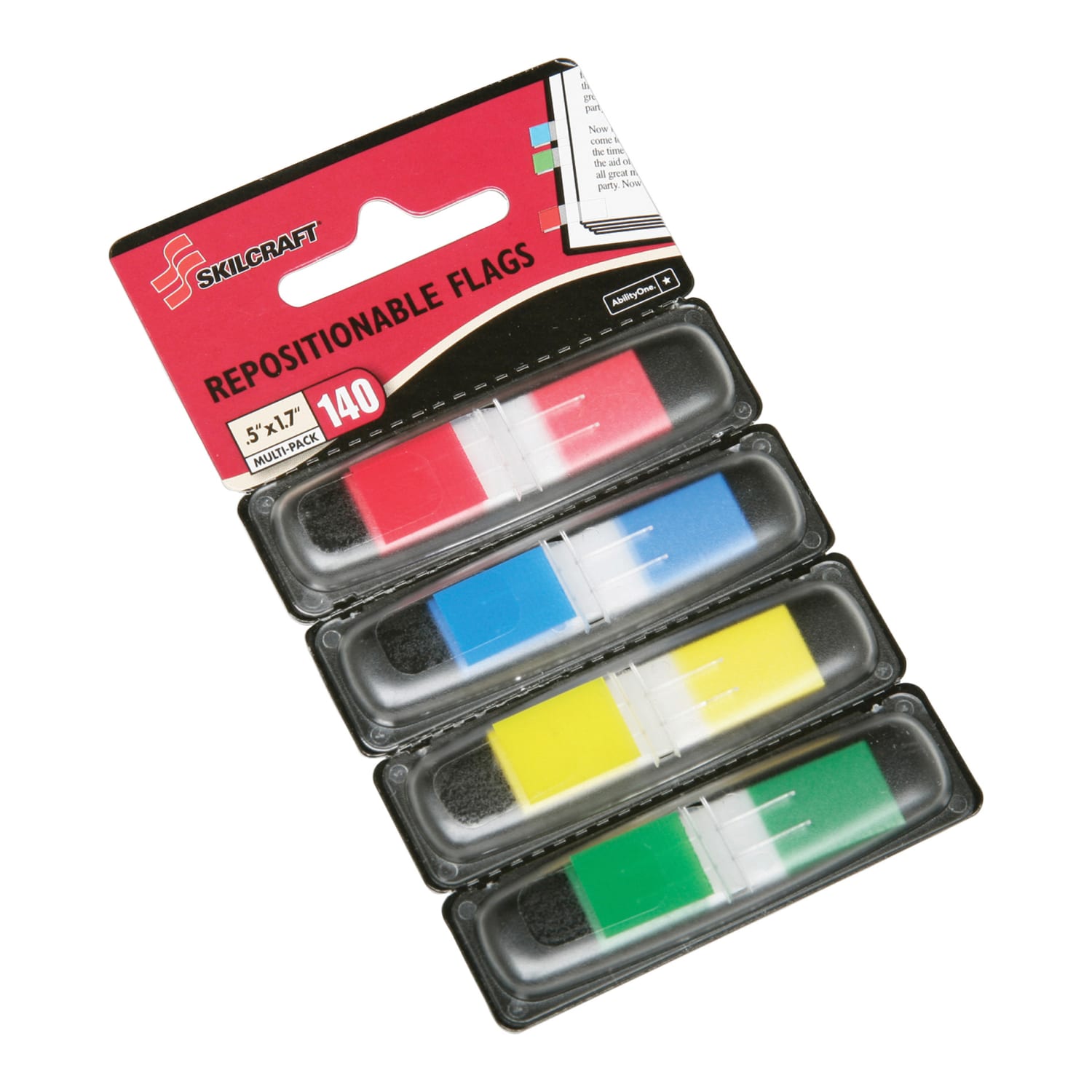 SKILCRAFT Self-Adhesive Repositionable Color Flags, 1/2in x 1 3/4in, Assorted Colors (AbilityOne 7510-01-620-0283) - Image 3