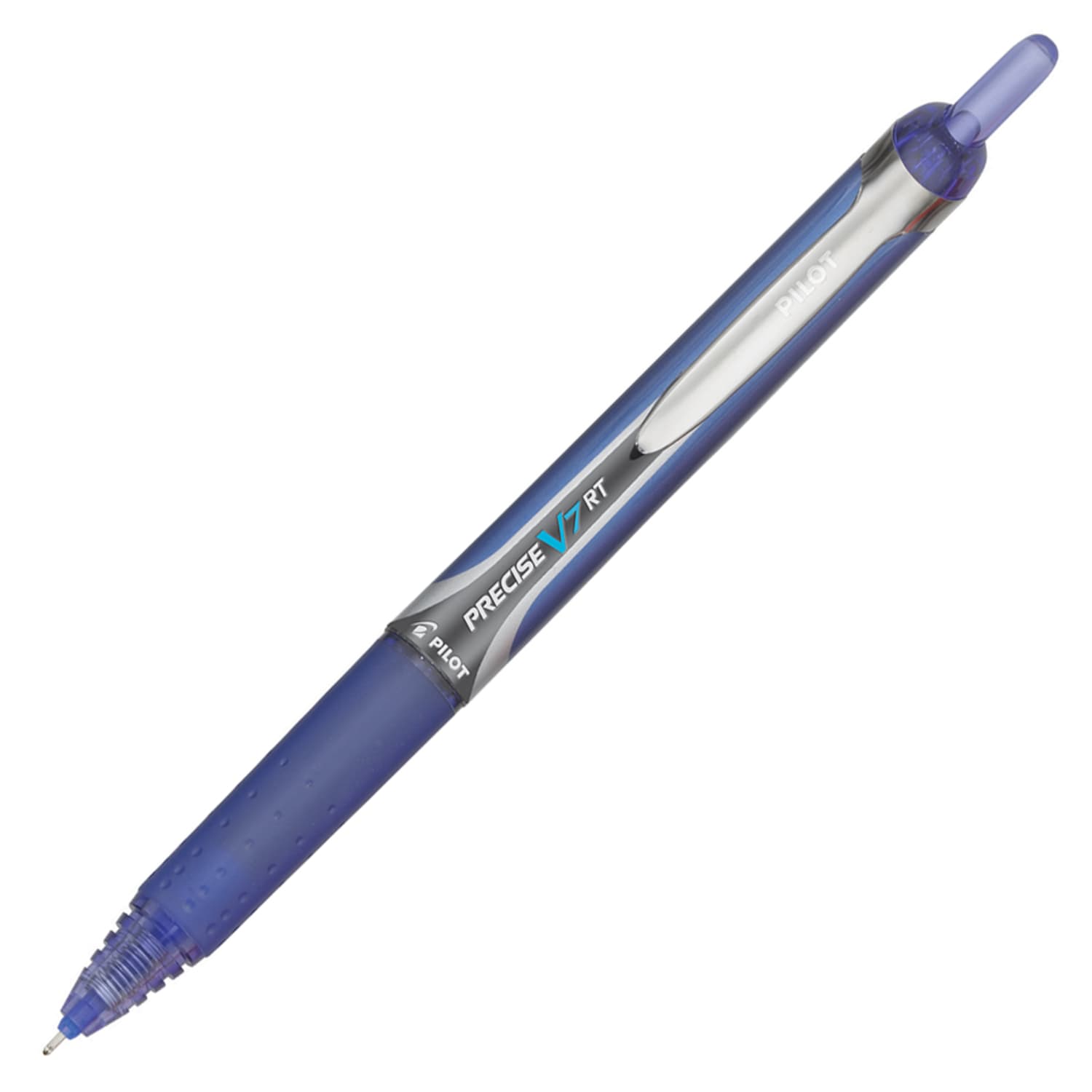 Pilot Precise V7 Liquid Ink Retractable Rollerball Pens, Fine Point, 0.7 mm, Assorted Barrels, Blue Ink, Pack Of 12 Pens - Image 3