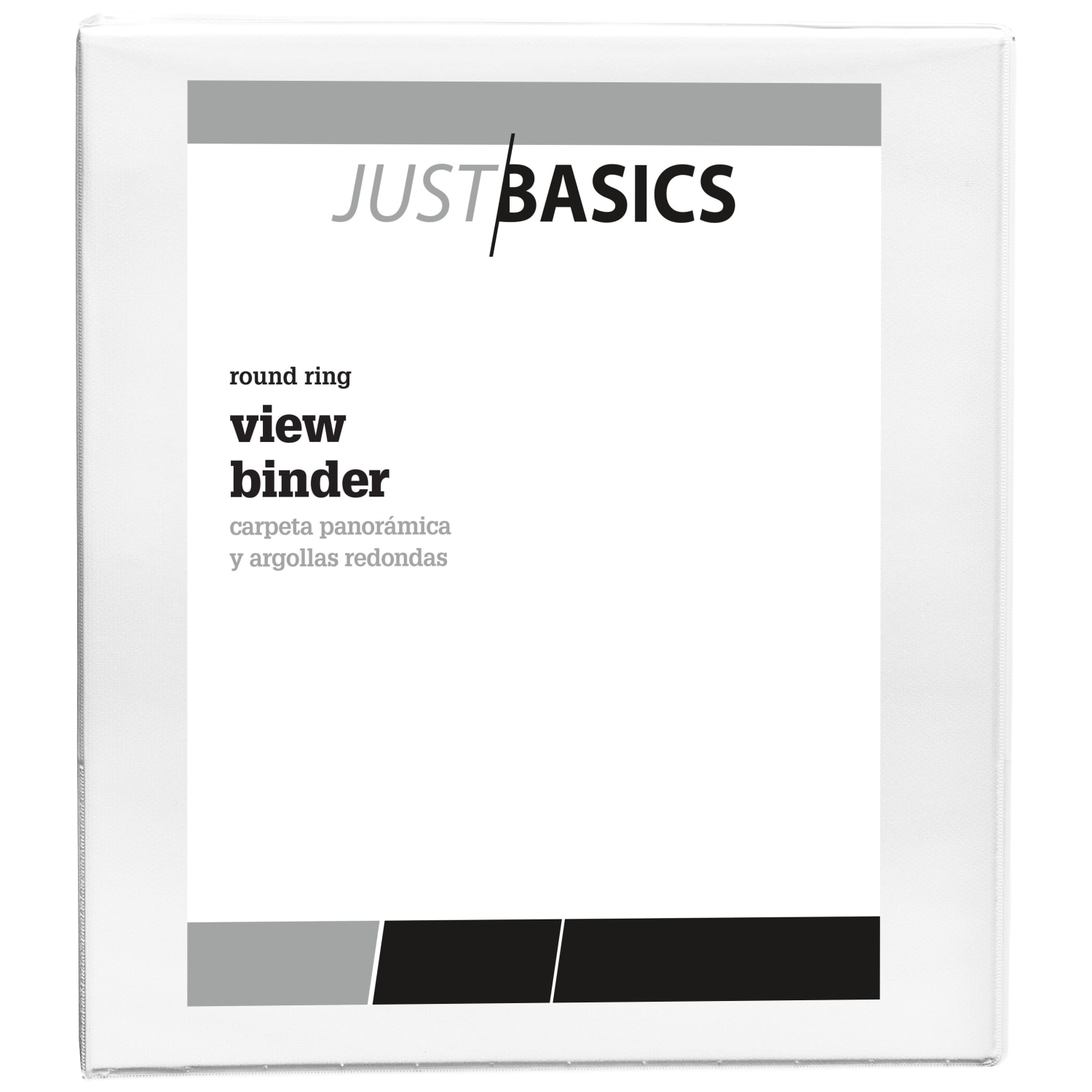 Just Basics View 3-Ring Binder, 1/2in Round Rings, White, Pack Of 12 - Image 3