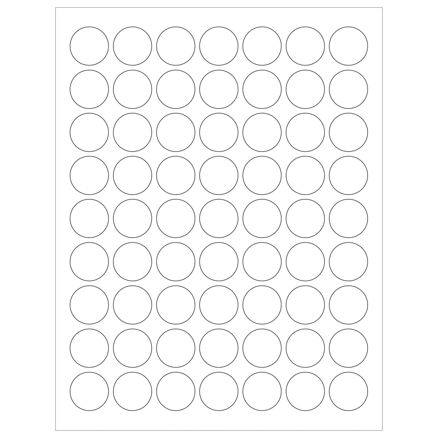 Tape Logic Inkjet/Laser Labels, LL142, Round, 1in, White, Case Of 6,300