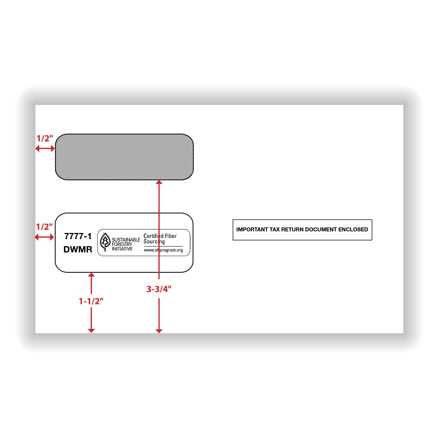 ComplyRight Double-Window Envelopes For 2-Up 1099 Tax Forms, 5-5/8in x 9in, Moisture-Seal, White, Pack Of 100 Envelopes - Image 5