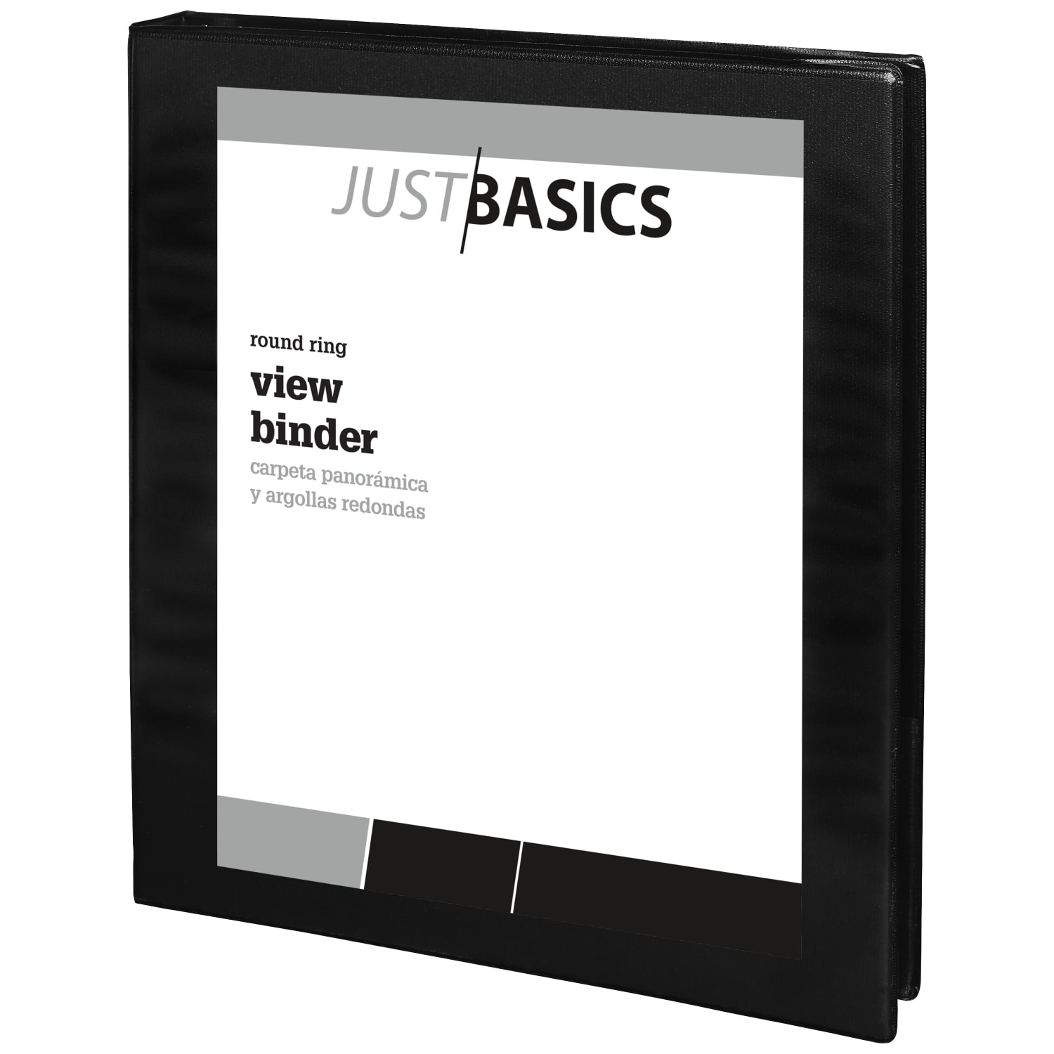 Just Basics View 3-Ring Binder, 1in Round Rings, Black, Pack Of 12 - Image 4