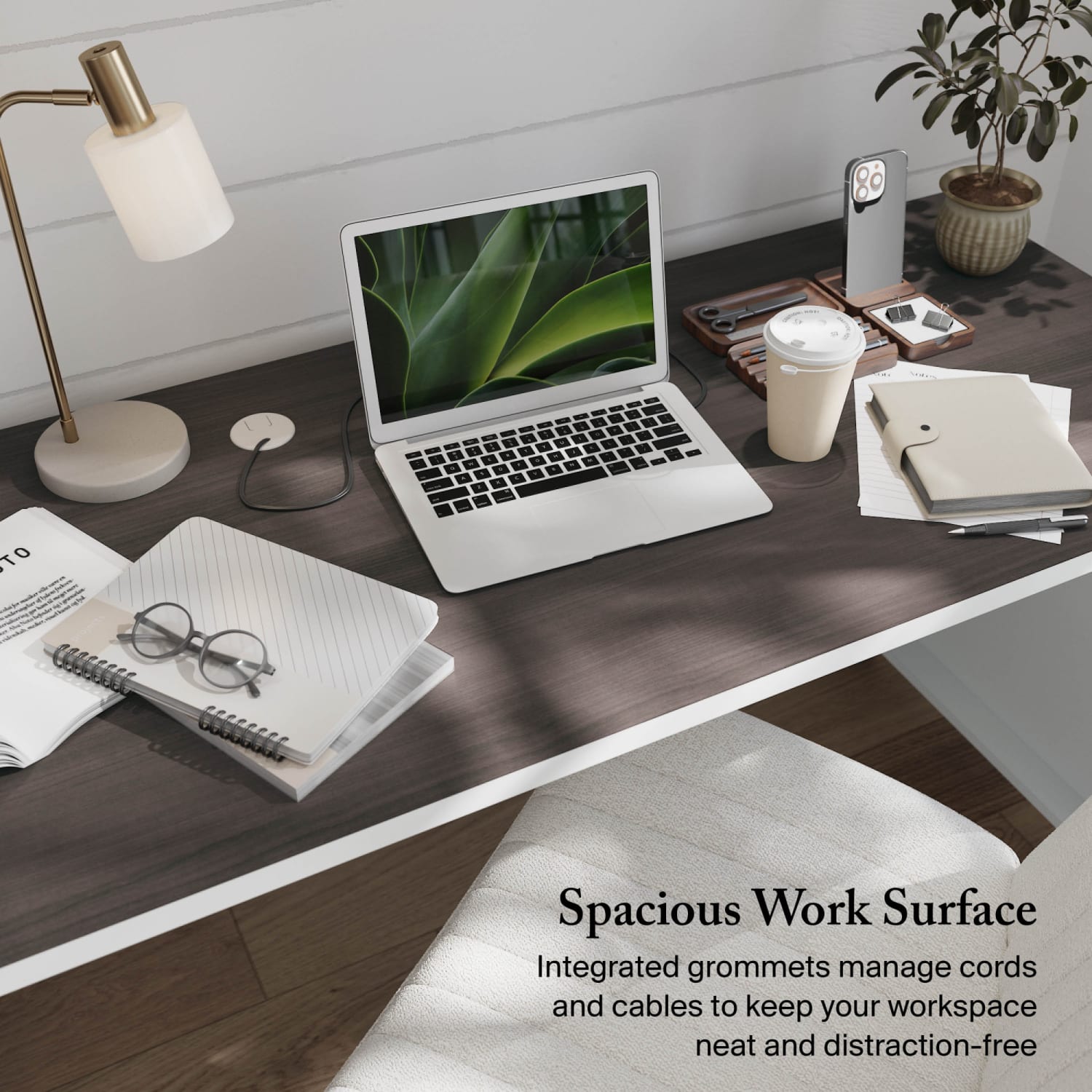 Bush Business Furniture Somerset 72inW Office Computer Desk With Drawers, Storm Gray/White, Standard Delivery - Image 5