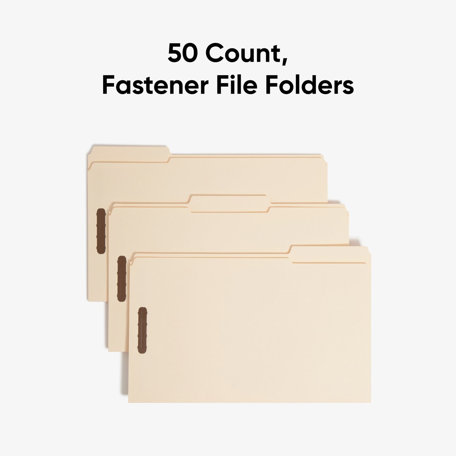 Smead Reinforced Tab Fastener Folders With Two Fasteners, 1/3-Cut Tab, 8 1/2in x 14in, Legal, Manila, Box of 50 (19537) - Image 4