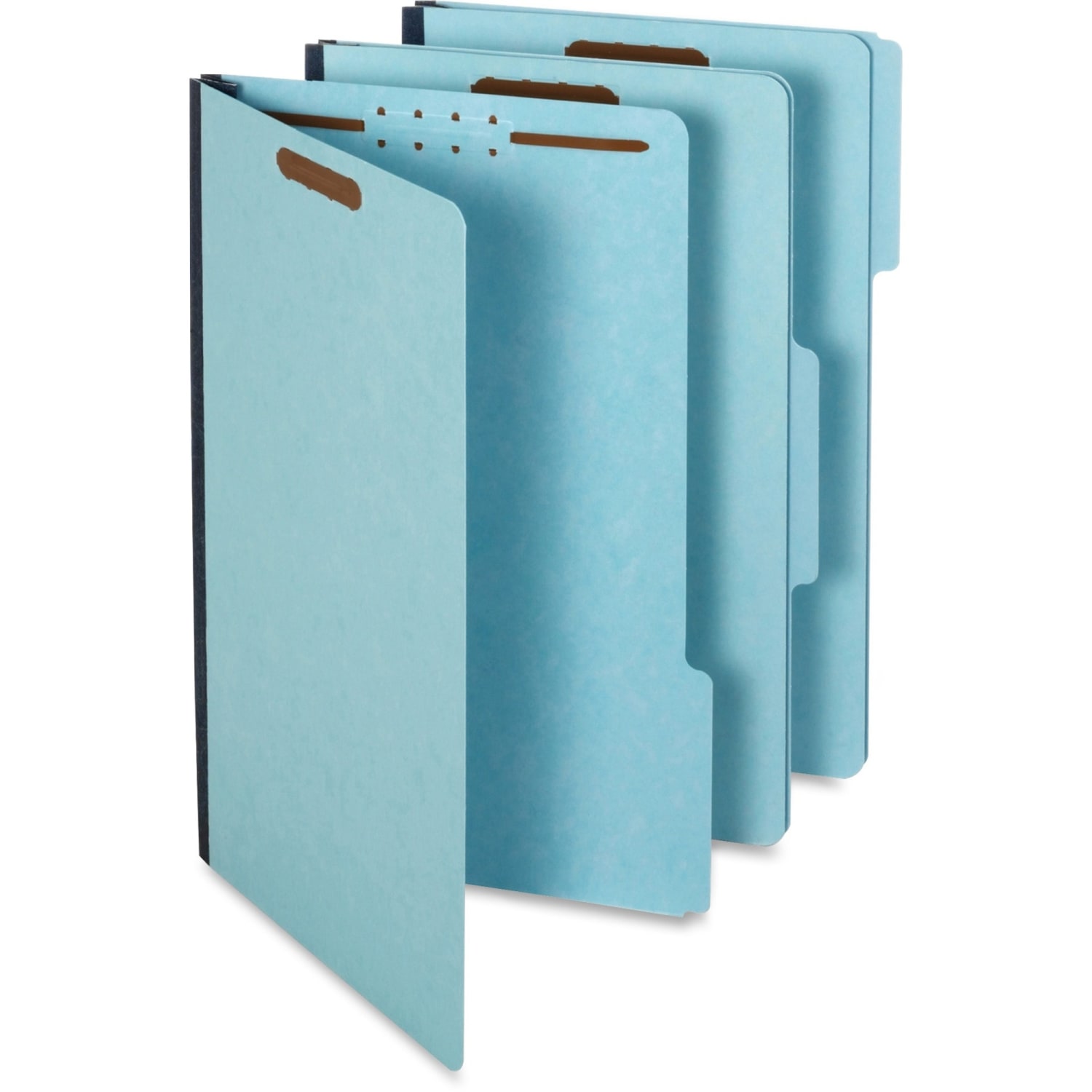 Pendaflex Pressboard Folders With Fasteners, 1/3 Cut, Legal Size, 30% Recycled, Blue, Pack Of 25 - Image 3