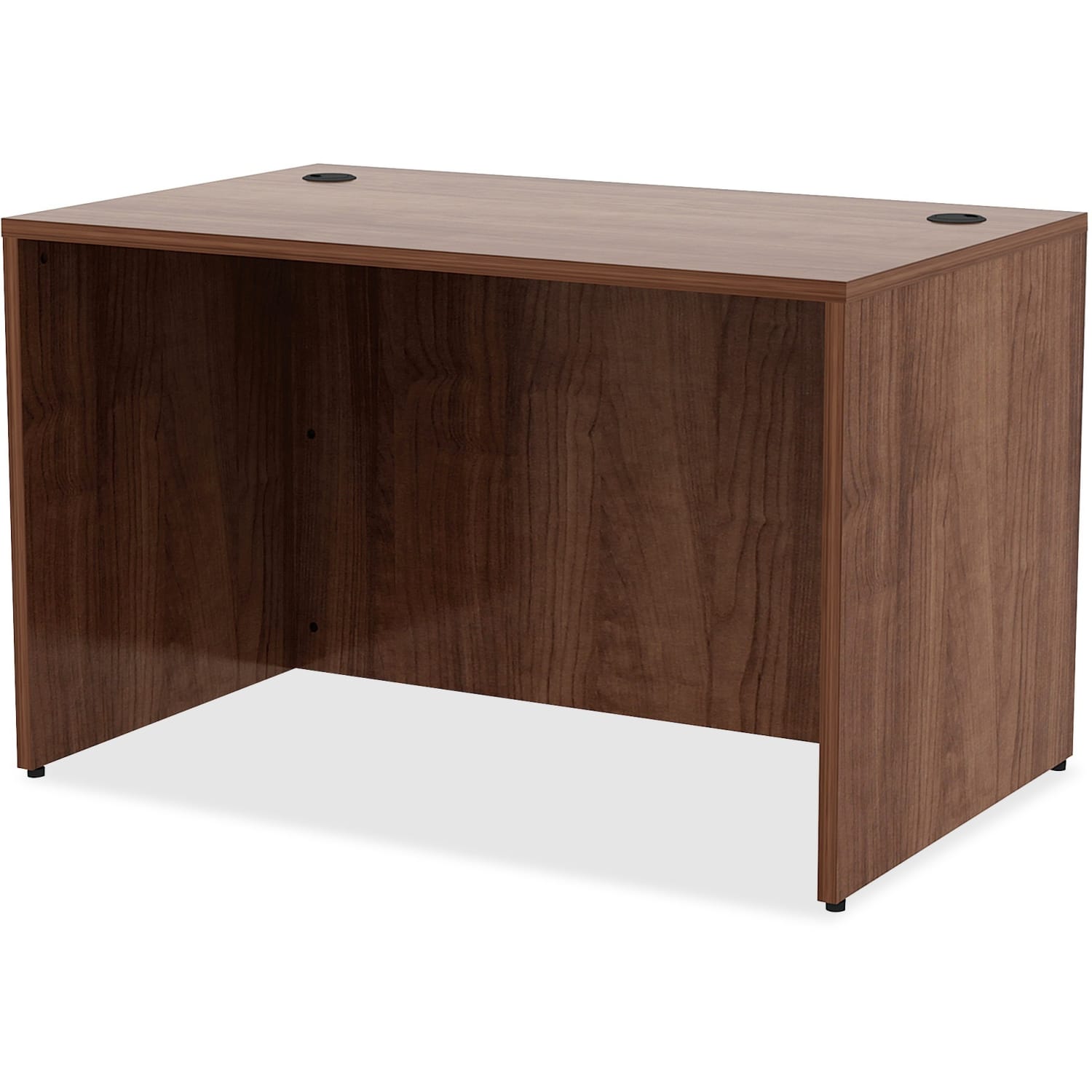 Lorell Essentials 48inW Rectangular Computer Desk Shell, 30inD, Walnut - Image 4