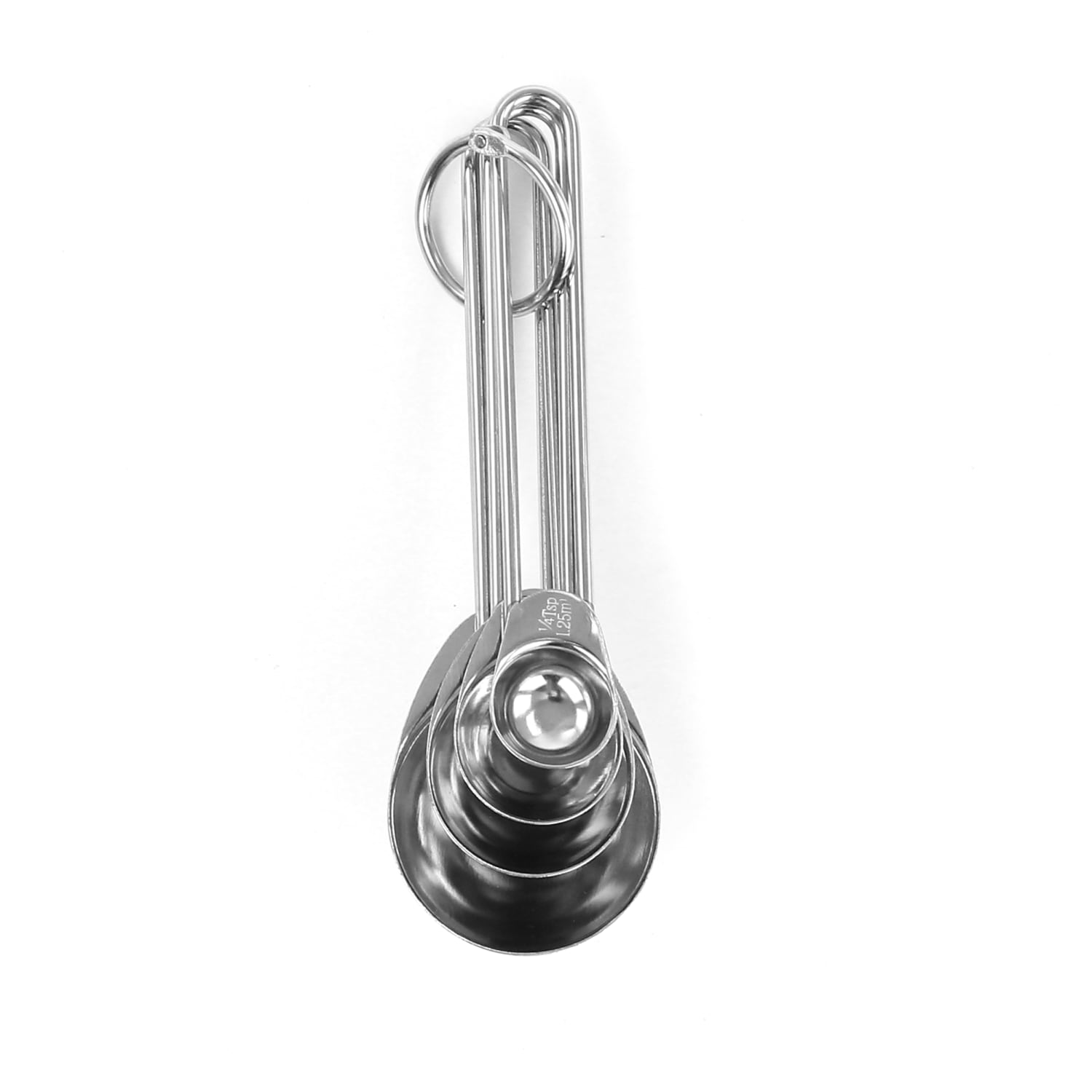 Martha Stewart Stainless Steel Measuring Spoons, Silver - Image 3
