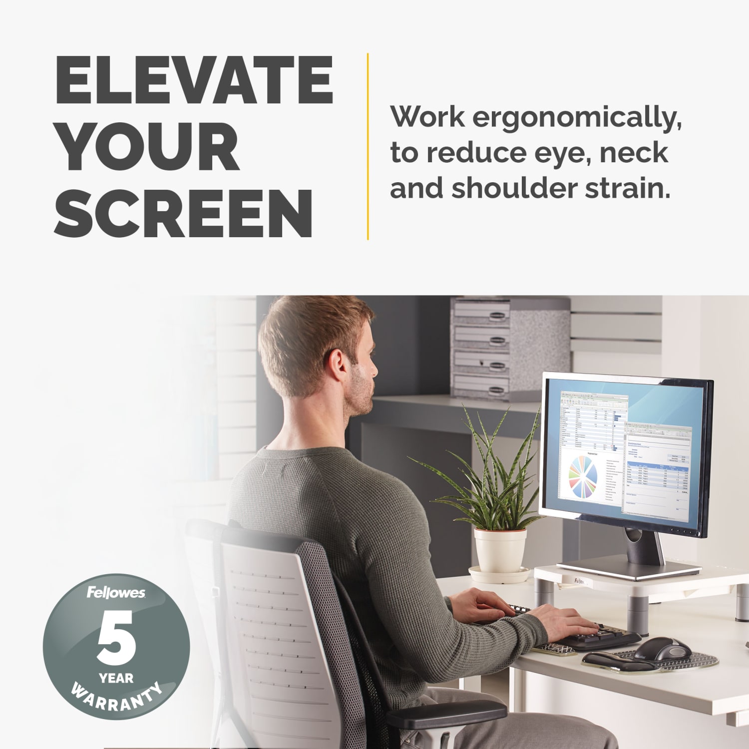 Fellowes Standard Monitor Riser - Image 3