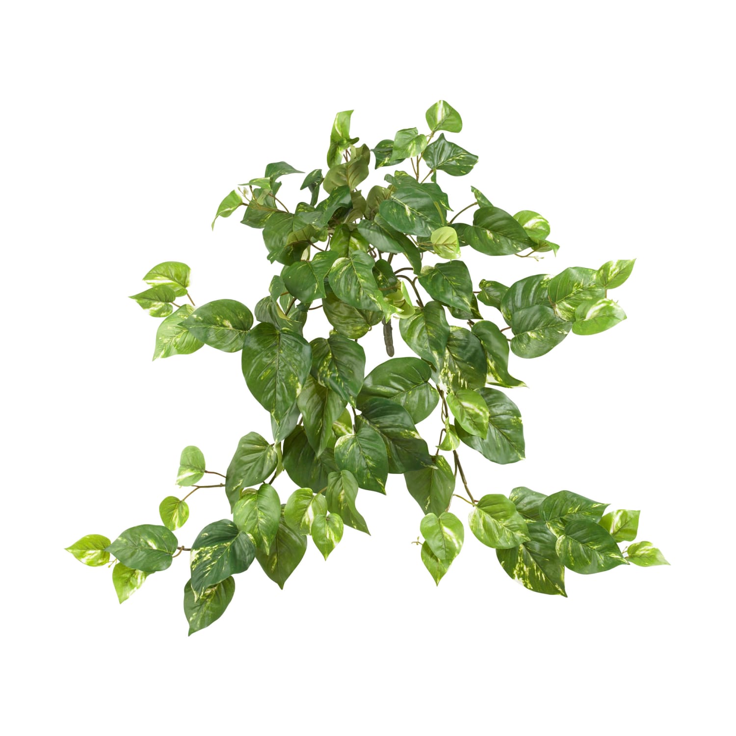 Nearly Natural 24in Pothos Hanging Bushes, Green, Set Of 3 Bushes