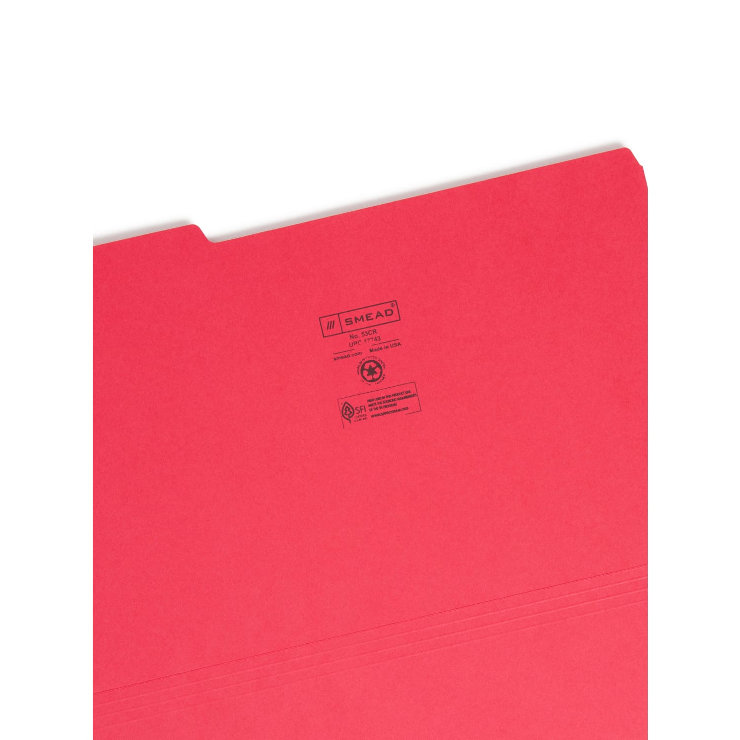 Smead Color File Folders, Legal Size, 1/3 Cut, Red, Box Of 100 - Image 4