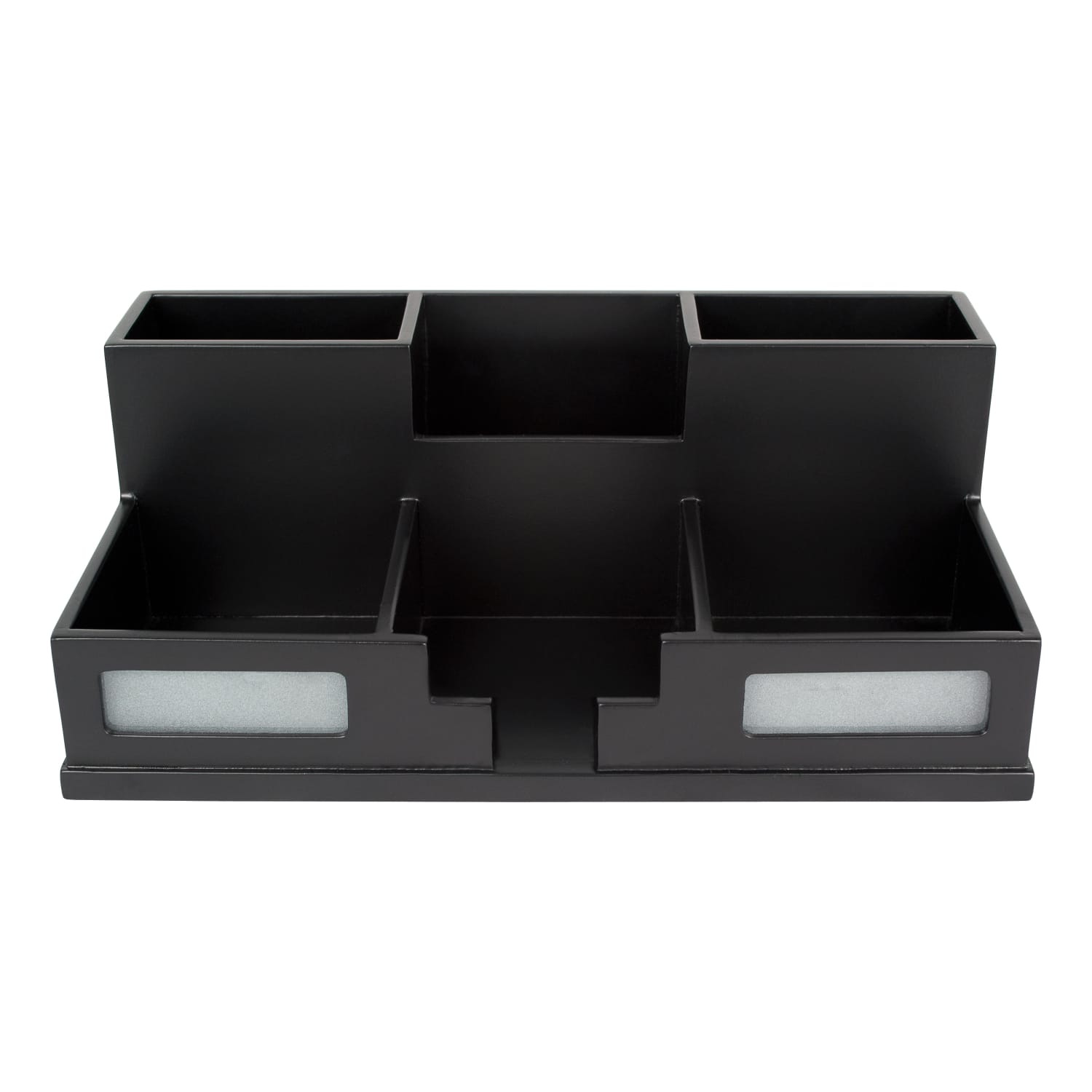 Victor Midnight Black Collection Desk Organizer With Smartphone Holder, 5 1/2inH x 10 1/2inW x 3 1/2inD, Black - Image 3
