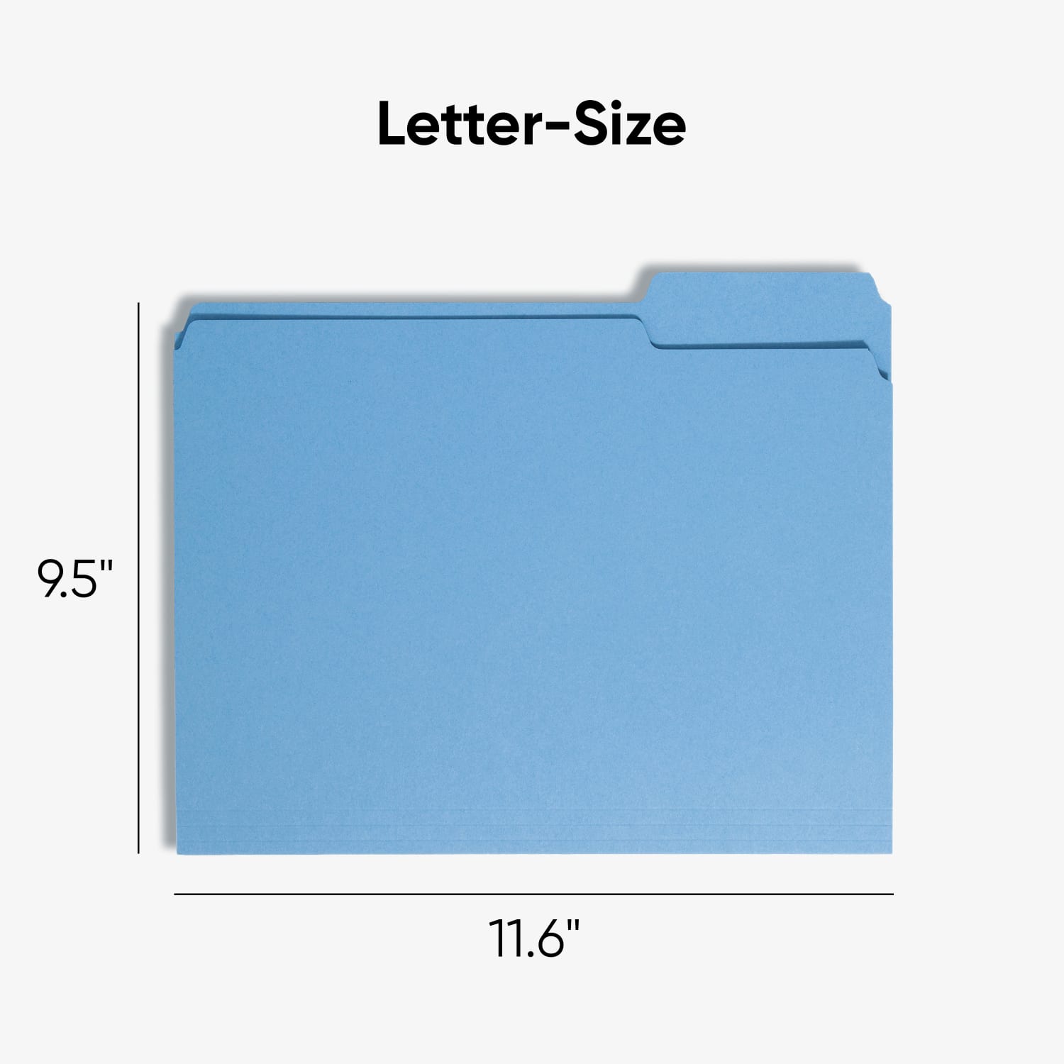 Smead Color File Folders, Letter Size, 1/3 Cut, Blue, Box Of 100 (12043) - Image 3