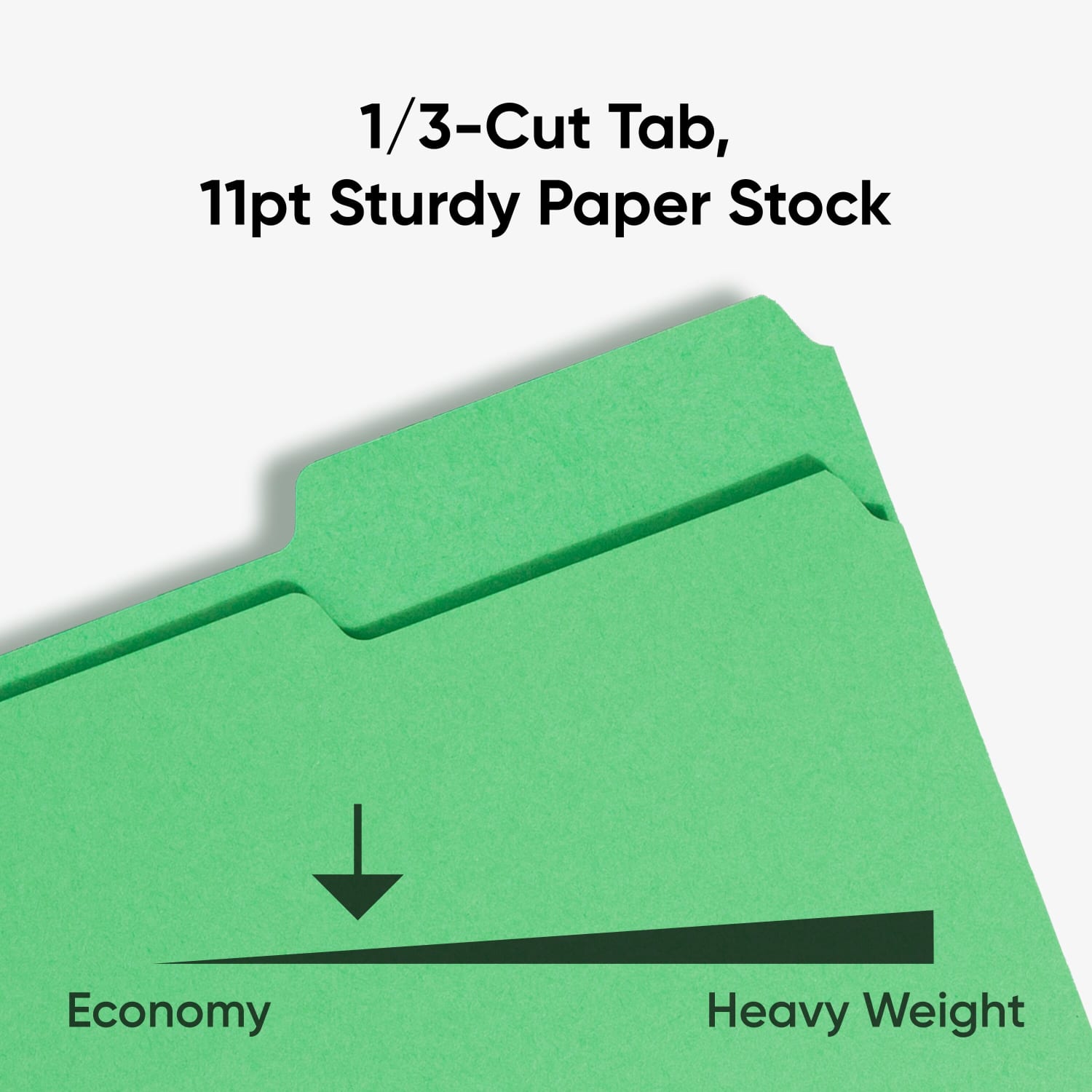 Smead Color File Folders, Letter Size, 1/3 Cut, Green, Box Of 100 (12143) - Image 5