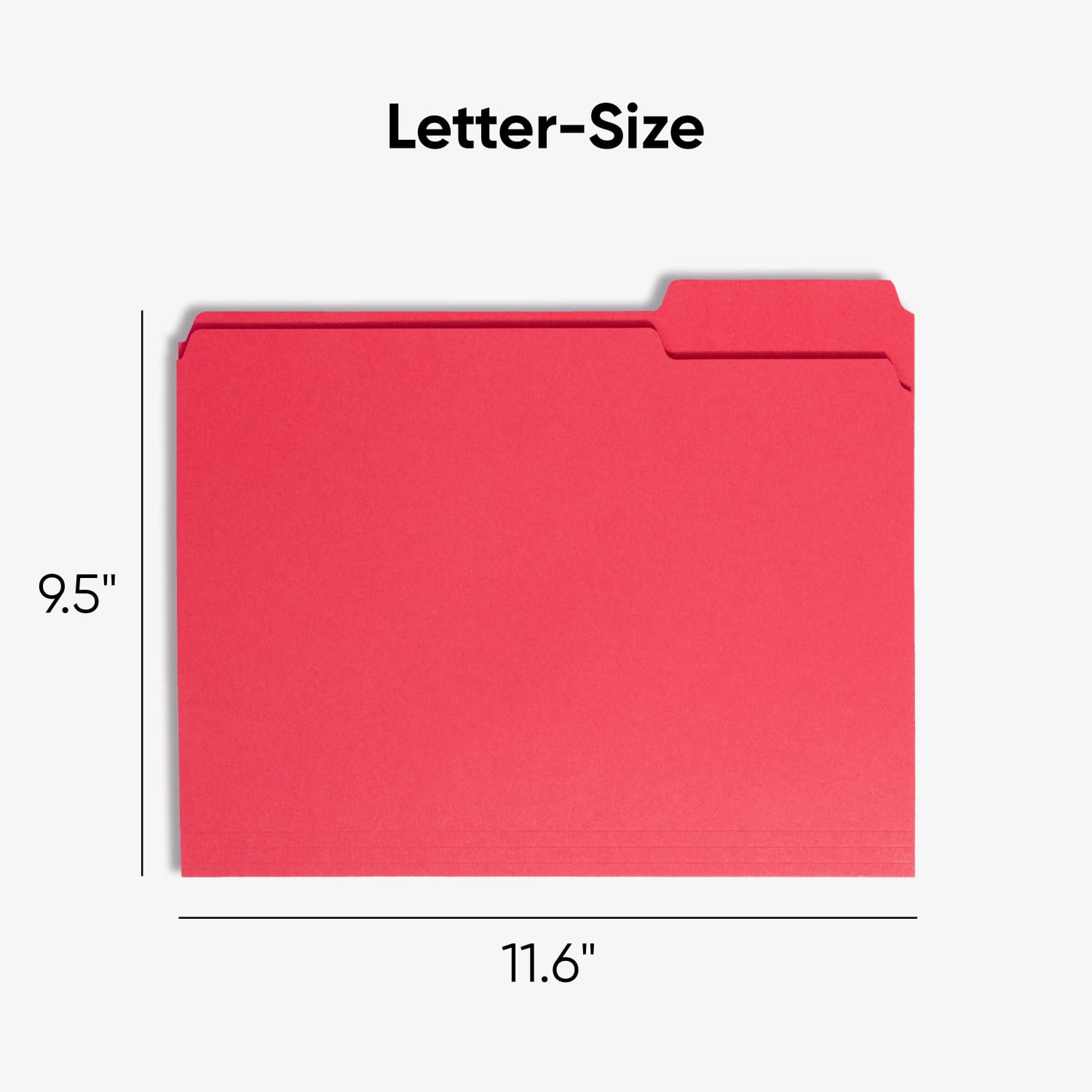 Smead Color File Folders, Letter Size, 1/3 Cut, Red, Box Of 100 (12743) - Image 3