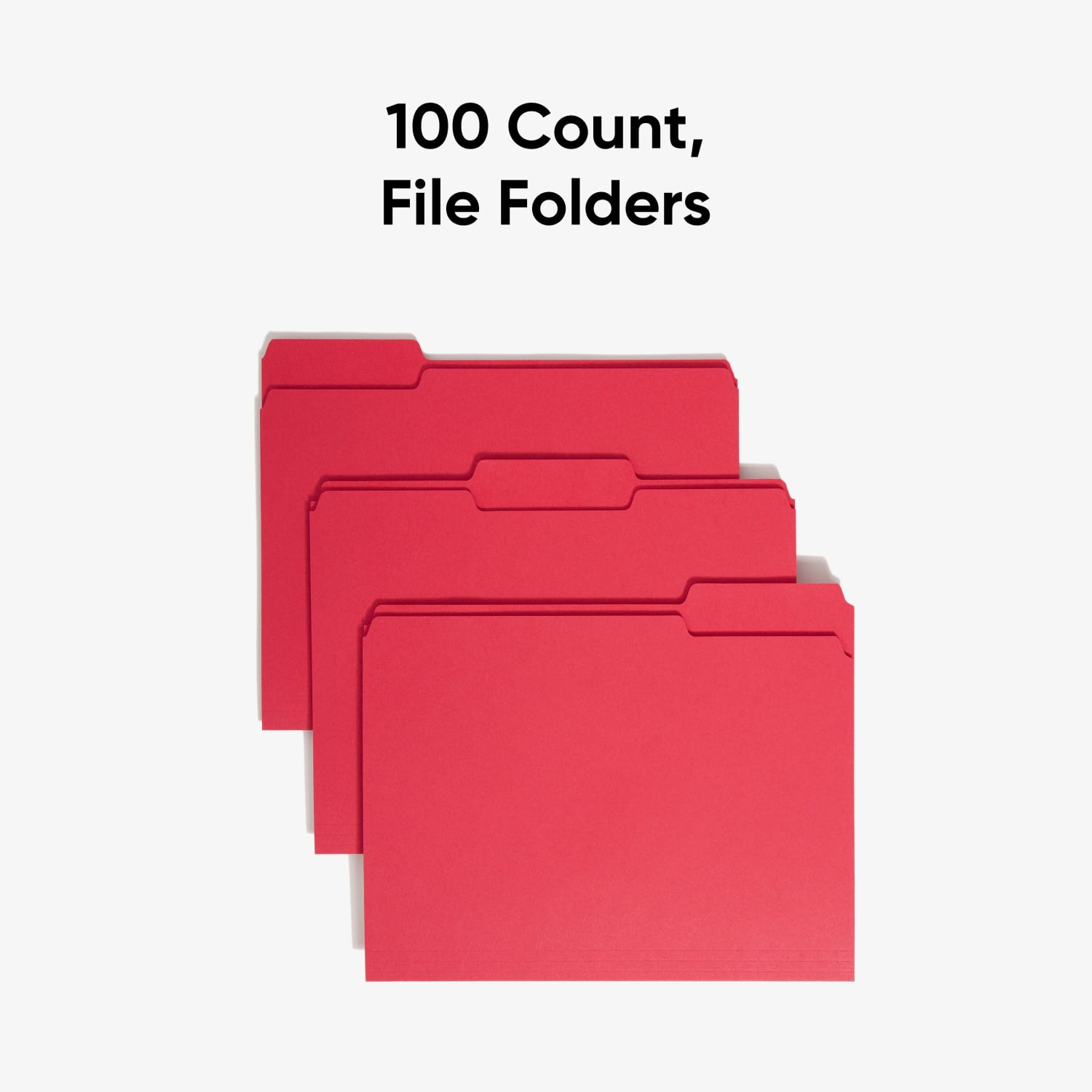 Smead Color File Folders, Letter Size, 1/3 Cut, Red, Box Of 100 (12743) - Image 4