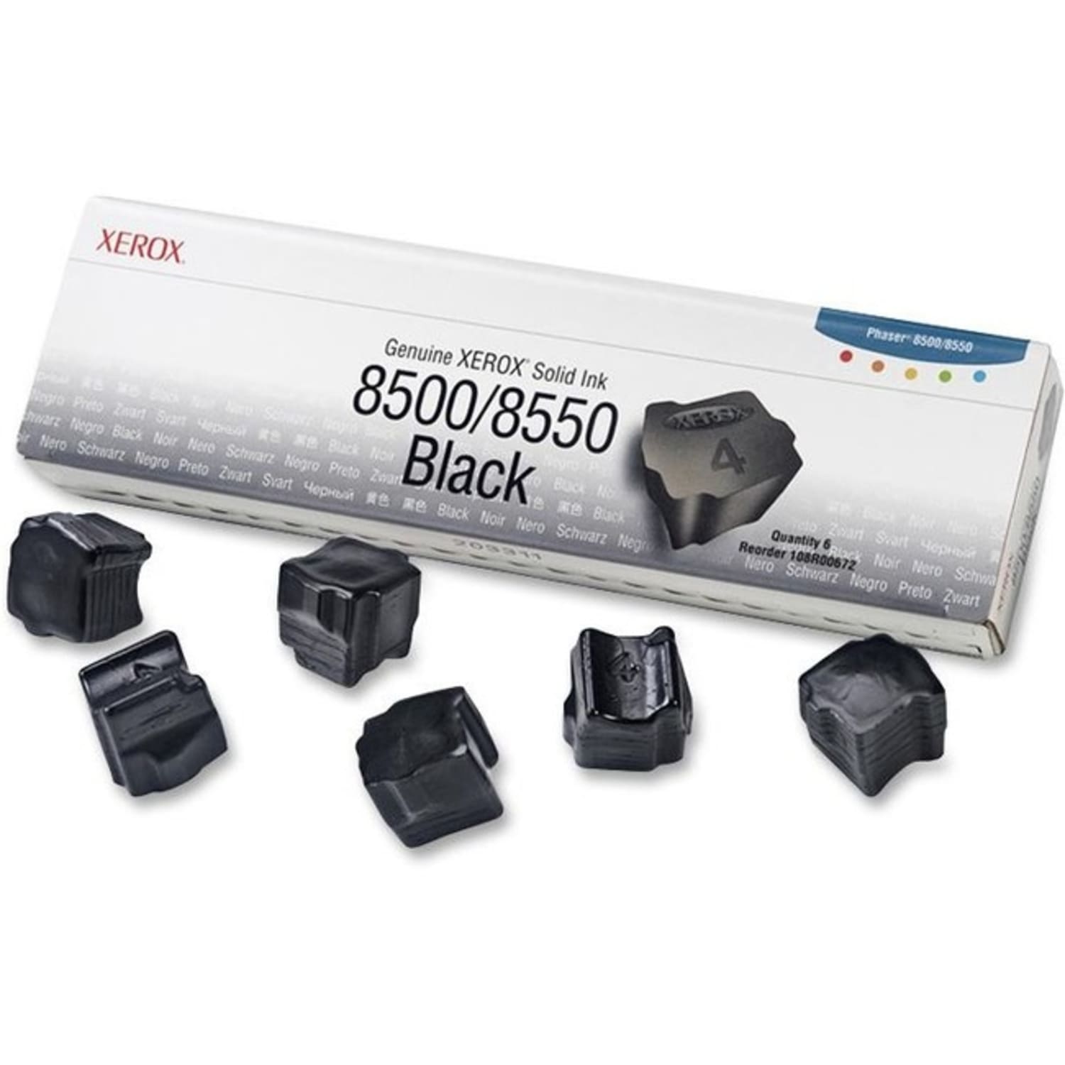 Xerox 8500 Phaser Black Solid Ink, Pack Of 6, 108R00672 - Image 5