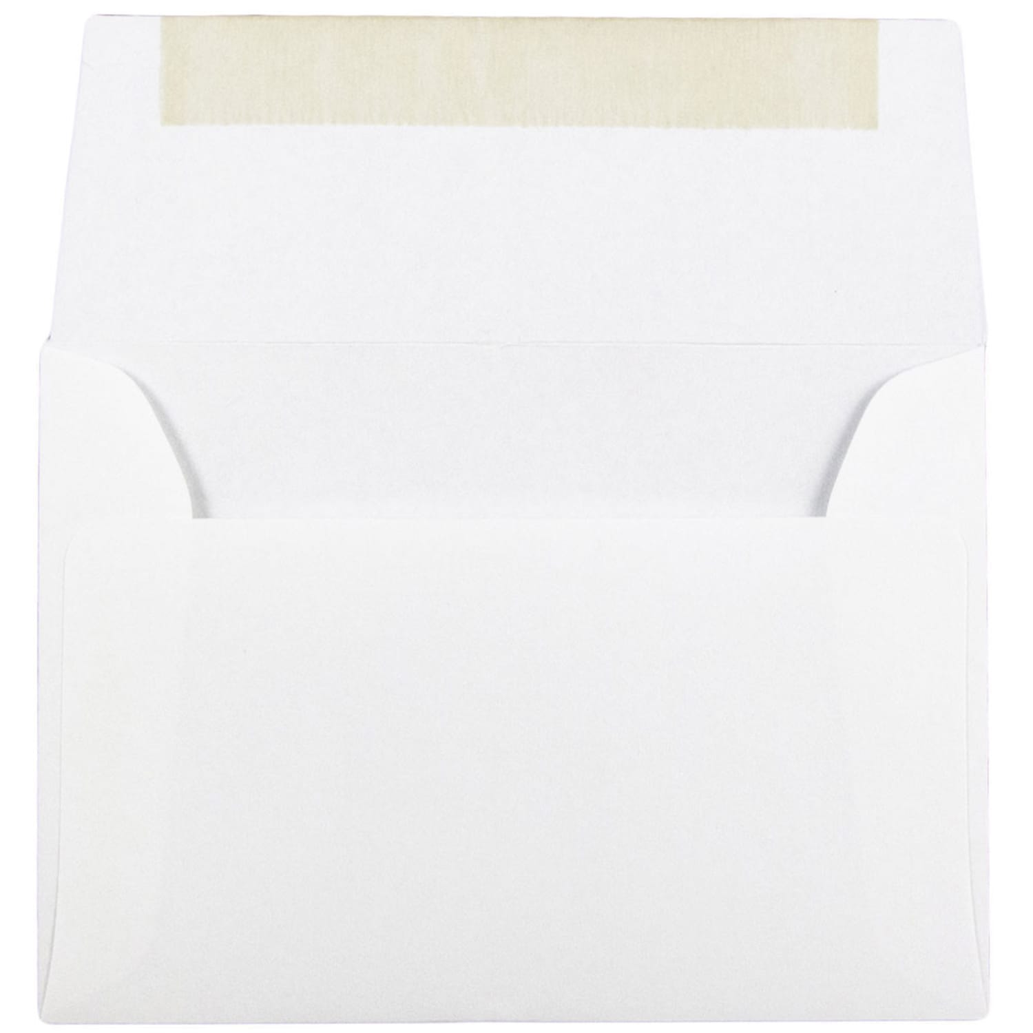 JAM Paper Booklet Invitation Envelopes, A6, Gummed Seal, Strathmore, Bright White Wove, Pack Of 25 - Image 3