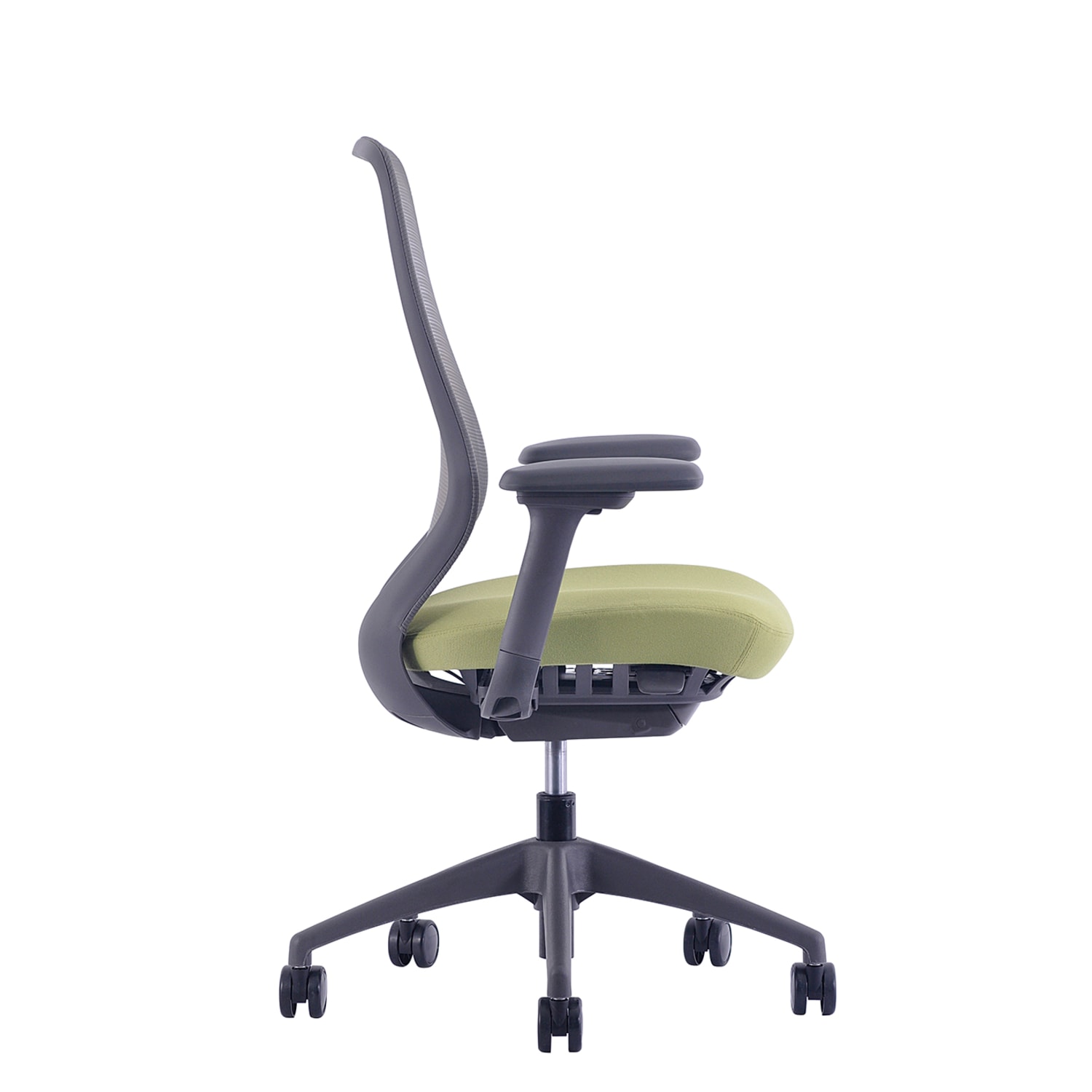WorkPro 6000 Series Multifunction Ergonomic Mesh/Fabric High-Back Executive Chair, Gray Frame/Lime Seat, BIFMA Compliant - Image 5