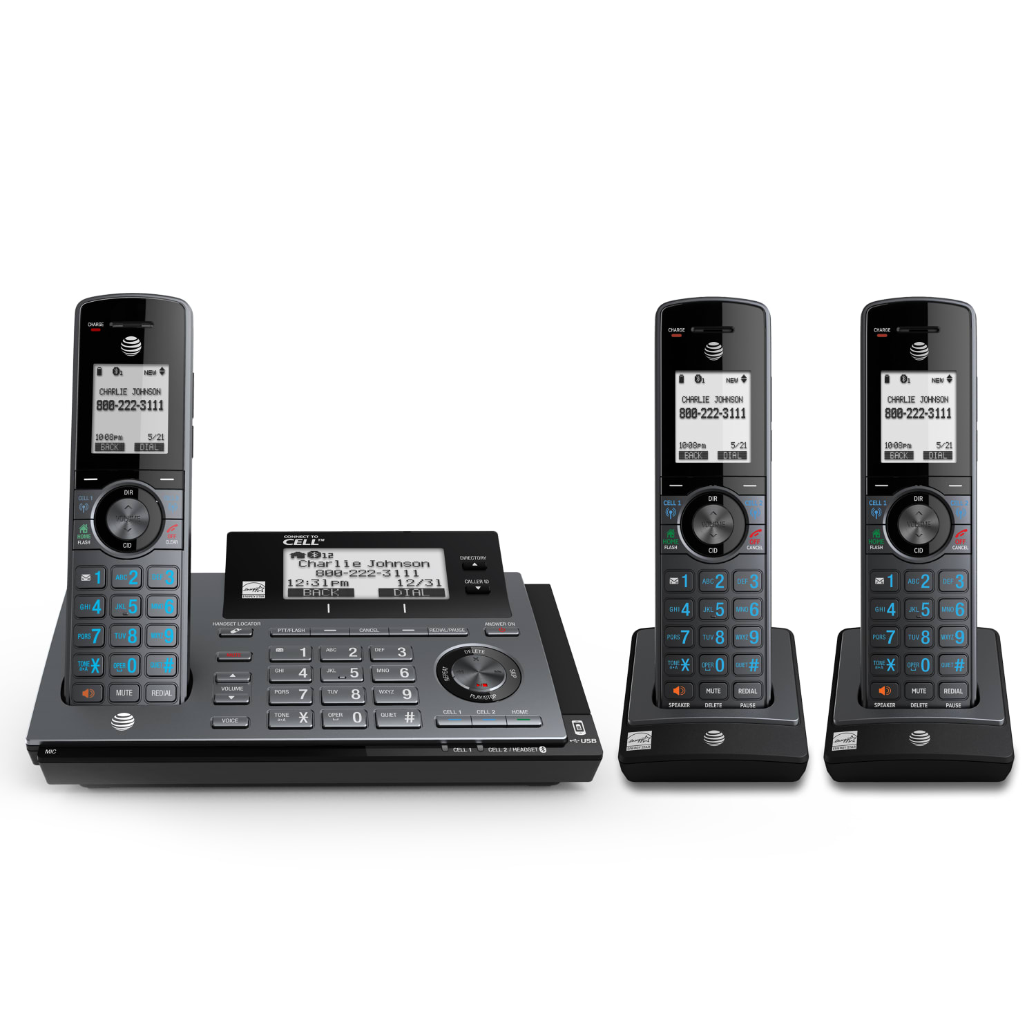 AT&T CLP99387 3 Handset DECT 6.0 Expandable Phone System With Digital Answering System & Smart Call Blocker - Image 3