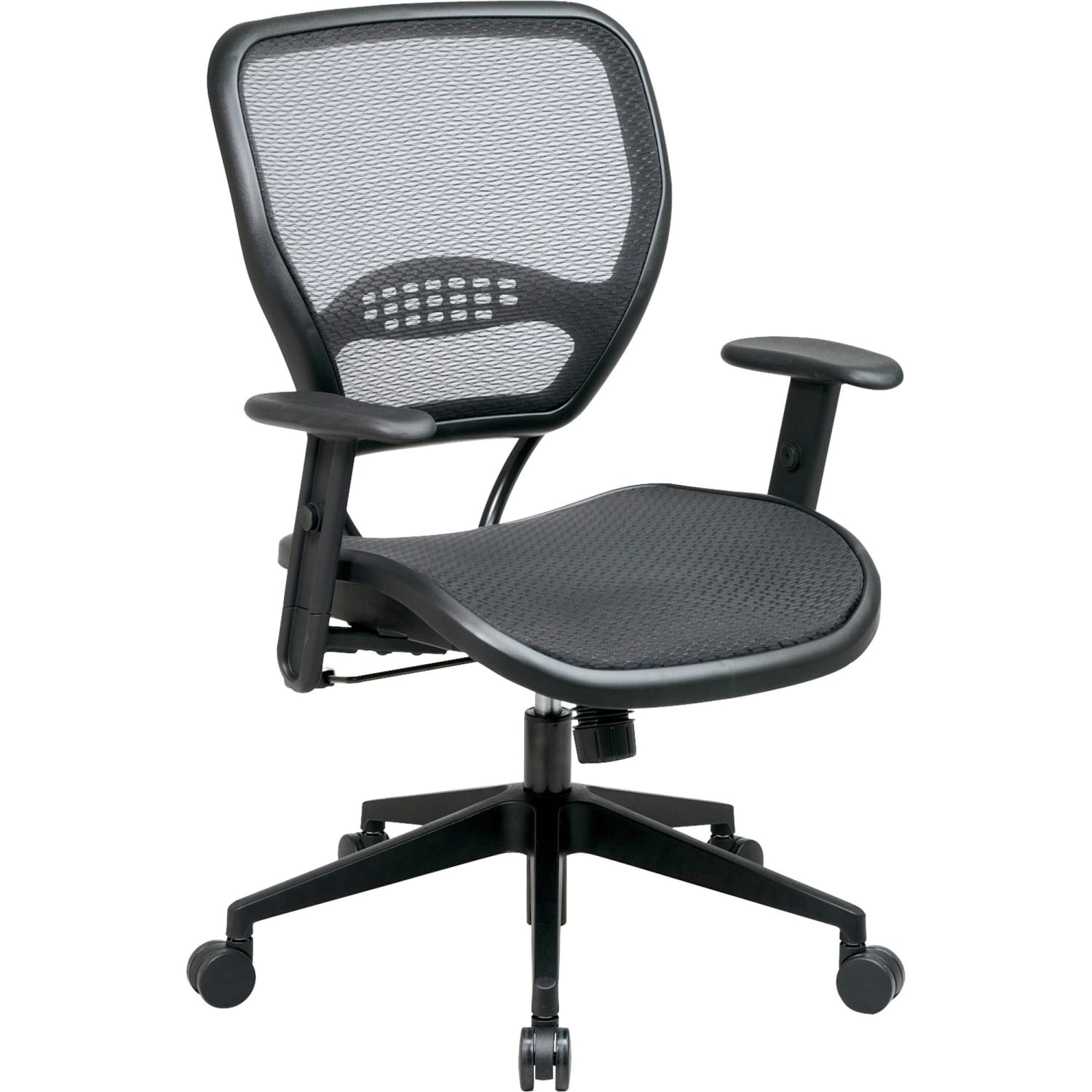 Office Star Air Grid Deluxe Task Chair Black PopularChairscom
