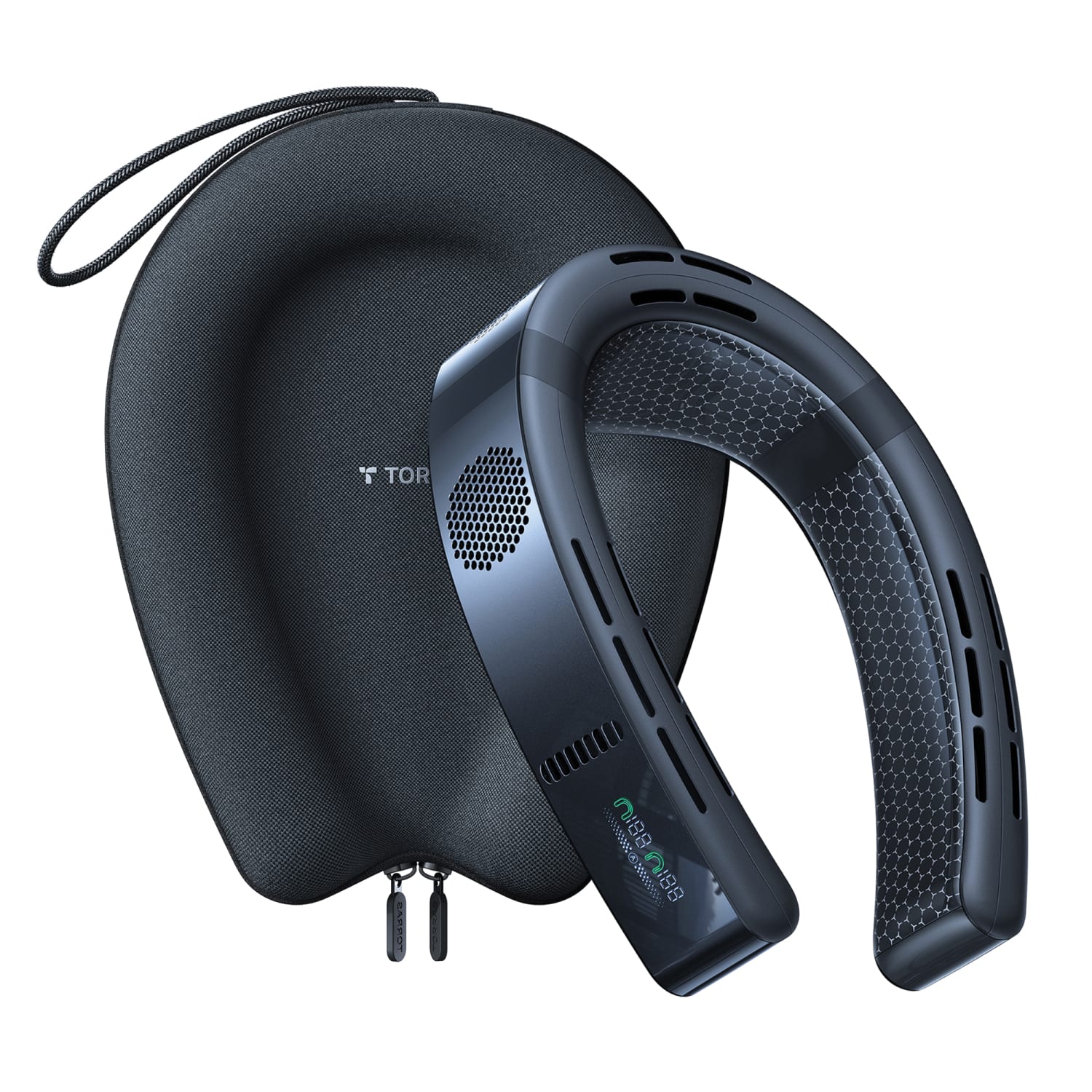 TORRAS COOLiFY Cyber Smart Portable Neck Fan, 3-1/4inH x 6-3/16inW x 8-1/16inD, Black - Image 5