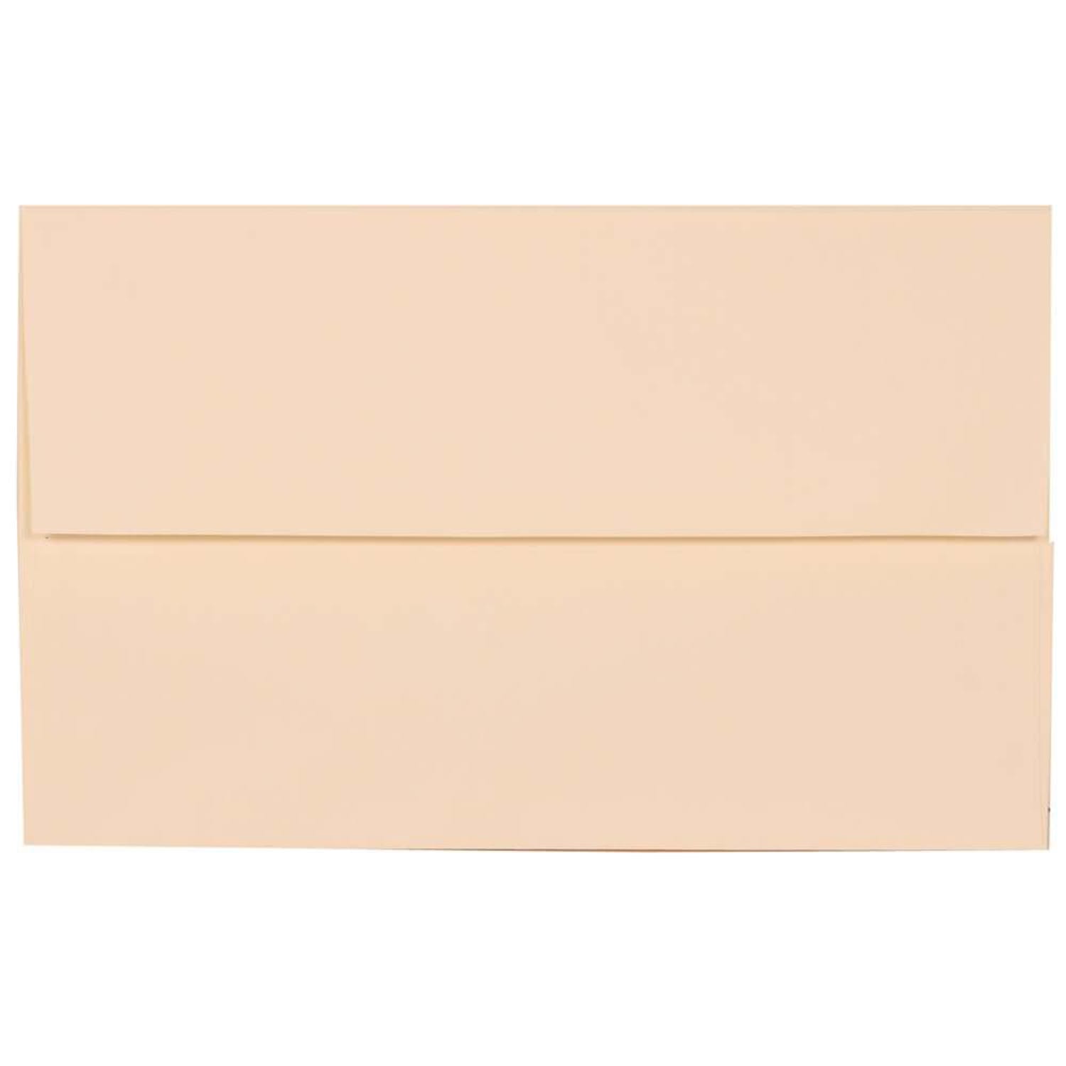JAM Paper Booklet Invitation Envelopes, A10, Gummed Seal, Strathmore Natural White, Pack Of 25, 191223