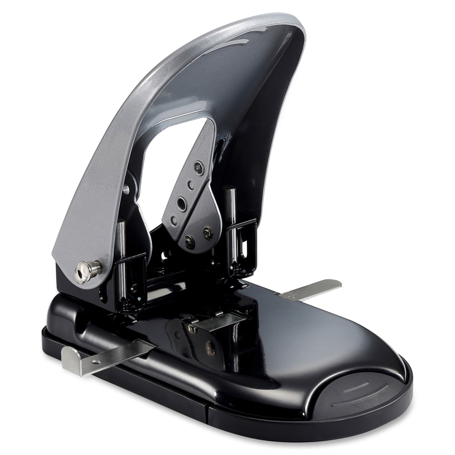 Bostitch EZ Squeeze 40 Two Hole Punch  2 Punch Head(s)  40 Sheet Capacity  9/32in Punch Size  6.5in x 2.8in  Black, Silver - Image 6