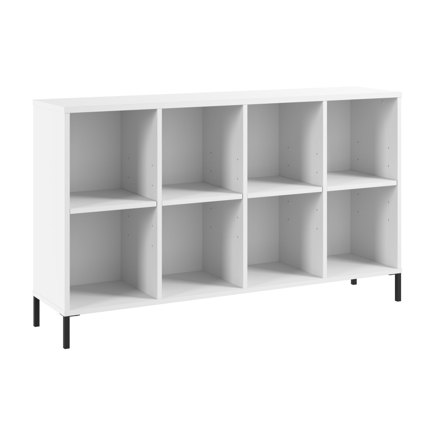 Bush Furniture Essence 30inH 8-Cube Organizer, White, Standard Delivery