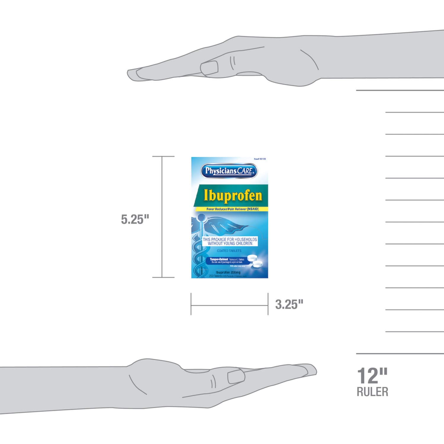 PhysiciansCare Ibuprofen Single Dose Packets, 2 Tablets Per Box, Box of 125 Packets - Image 6