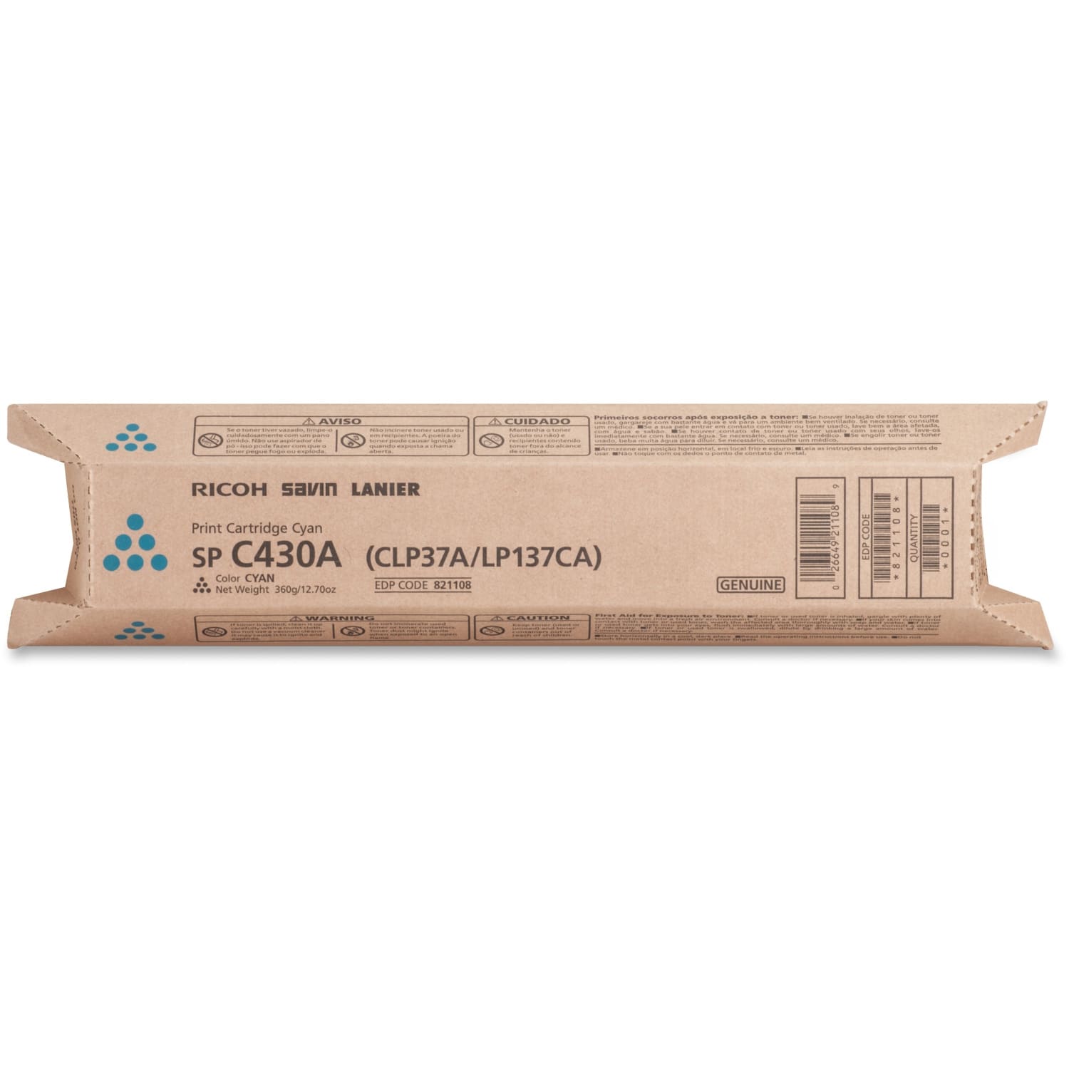 Ricoh SP C430A Original Toner Cartridge - Laser - Cyan - 1 Each - Image 4