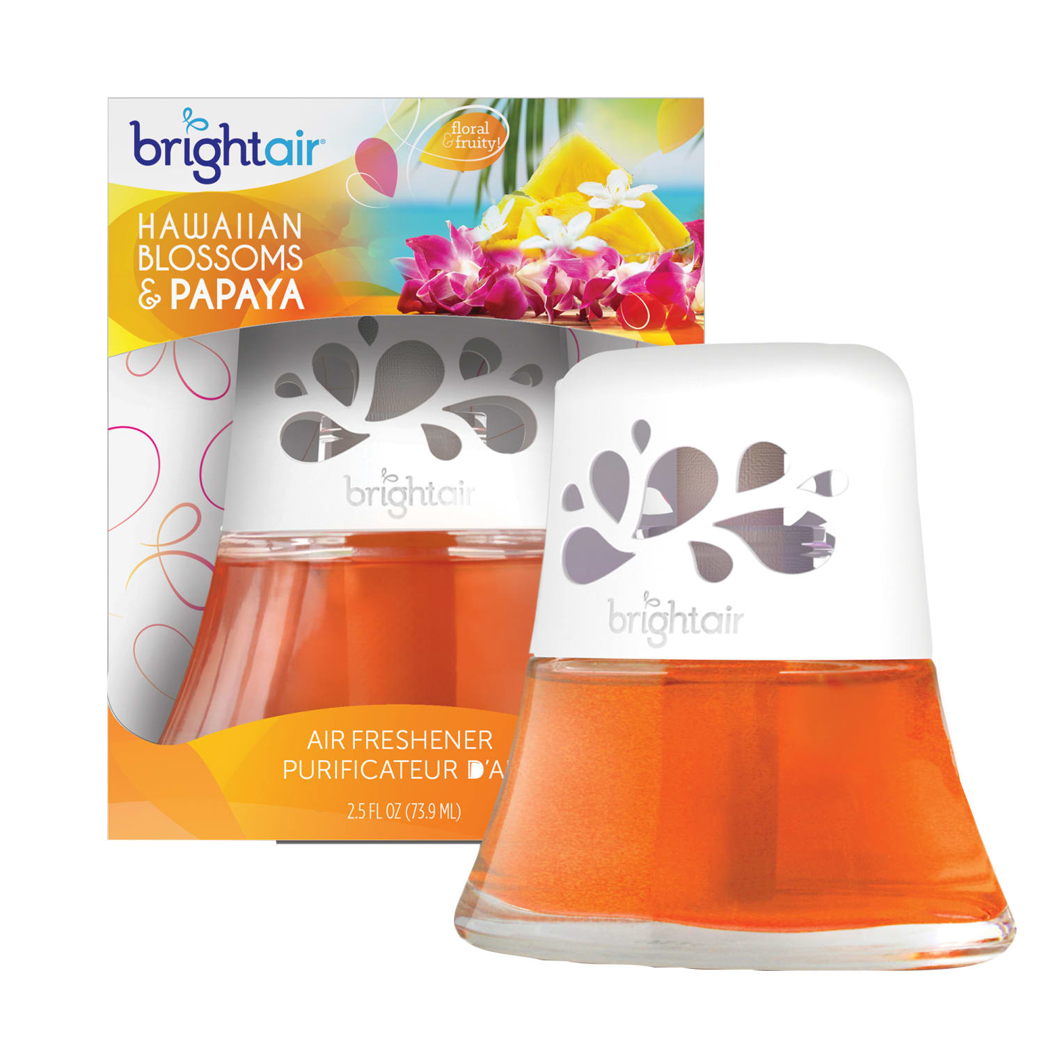 Bright Air Scented Oil Air Freshener, Hawaiian Blossom And Papaya Scent, 2.5 Oz - Image 3